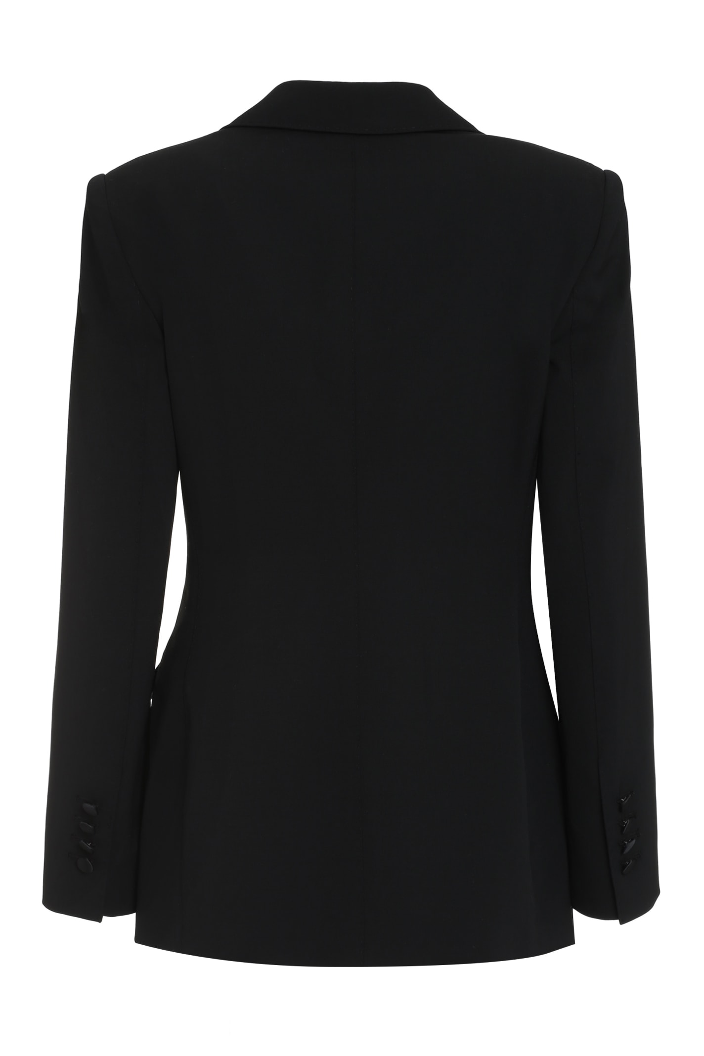 Shop Dolce & Gabbana Double-breasted Virgin Wool Jacket In Black