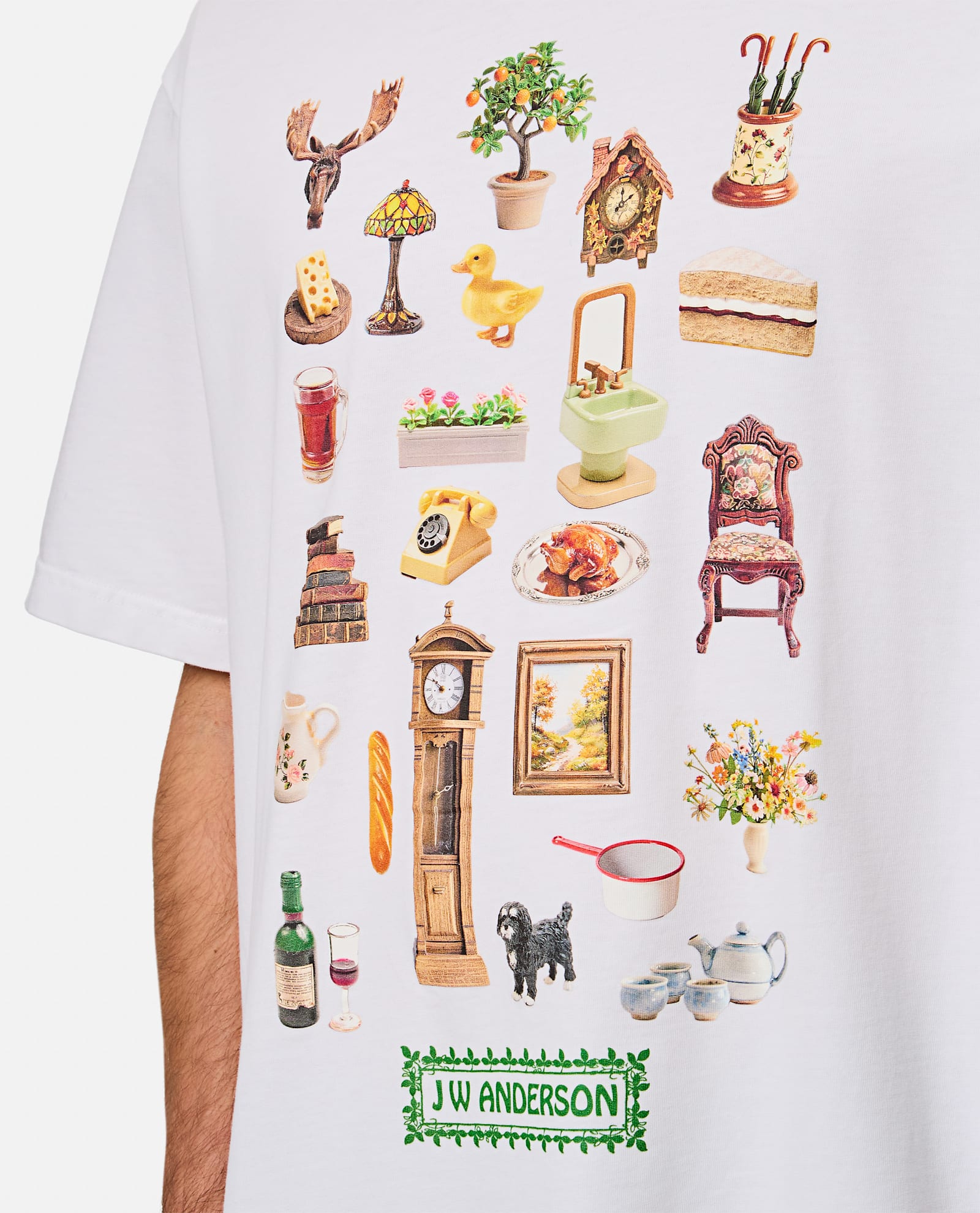 Jw Anderson Diorama Printed T-shirt In White