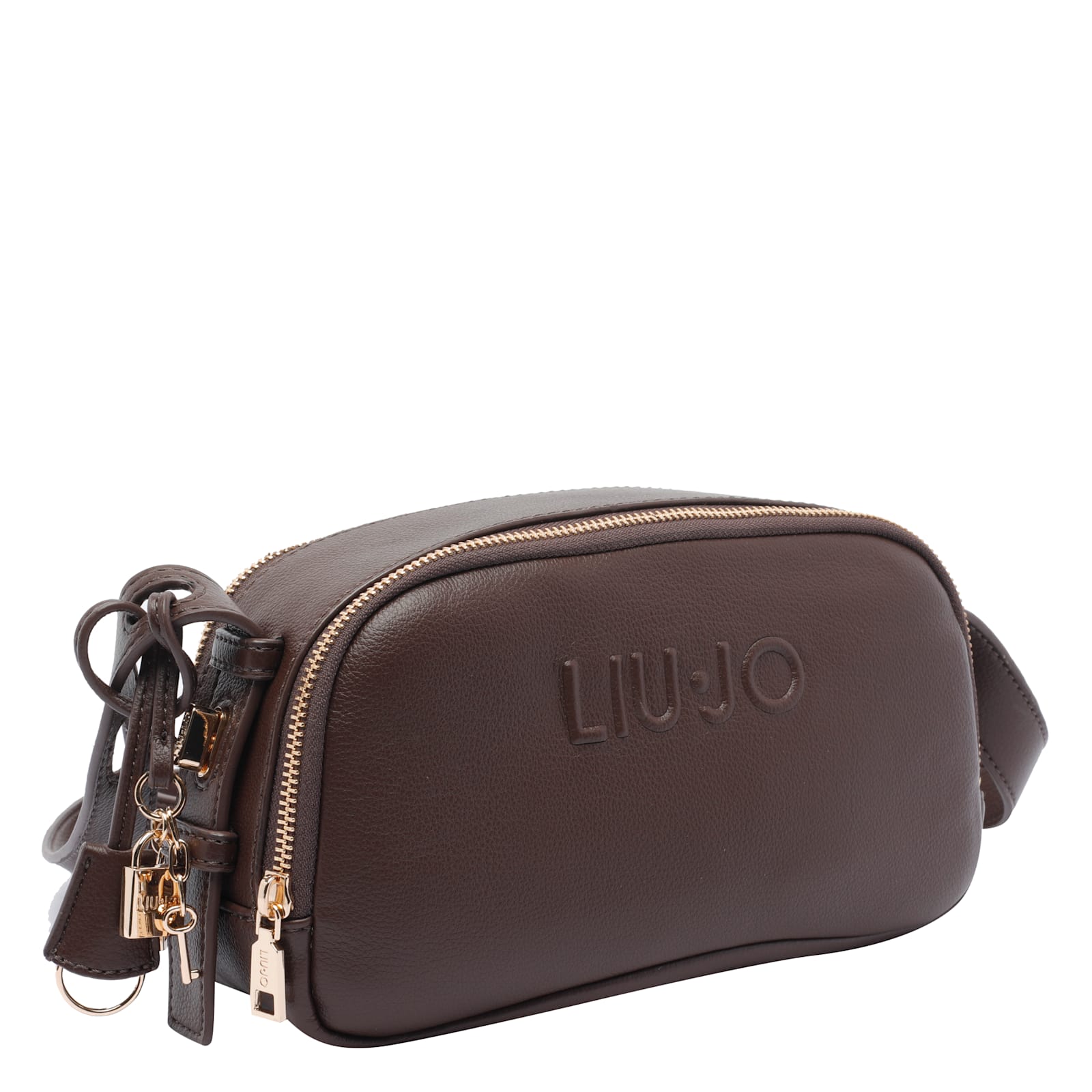 Liu •jo Medium Logo Shoulder Bag In Brown