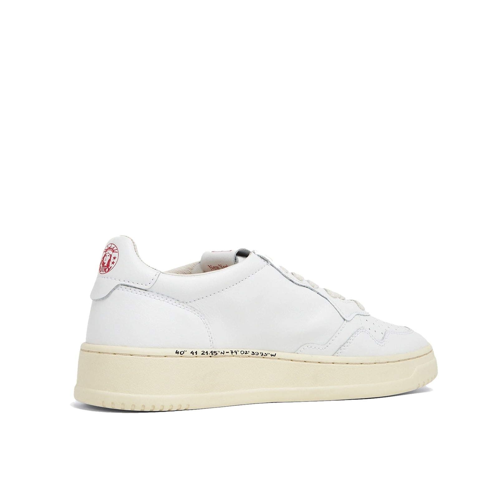 Autry Medalist Leather Sneakers In White