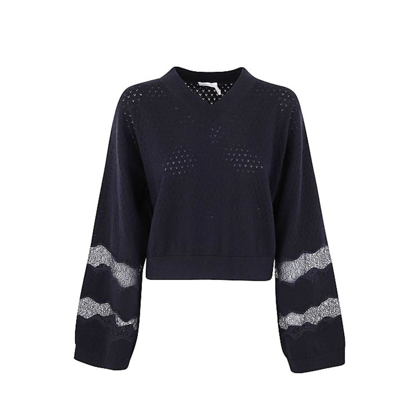 Shop See By Chloé Cotton And Cashmere Pullover In Blue