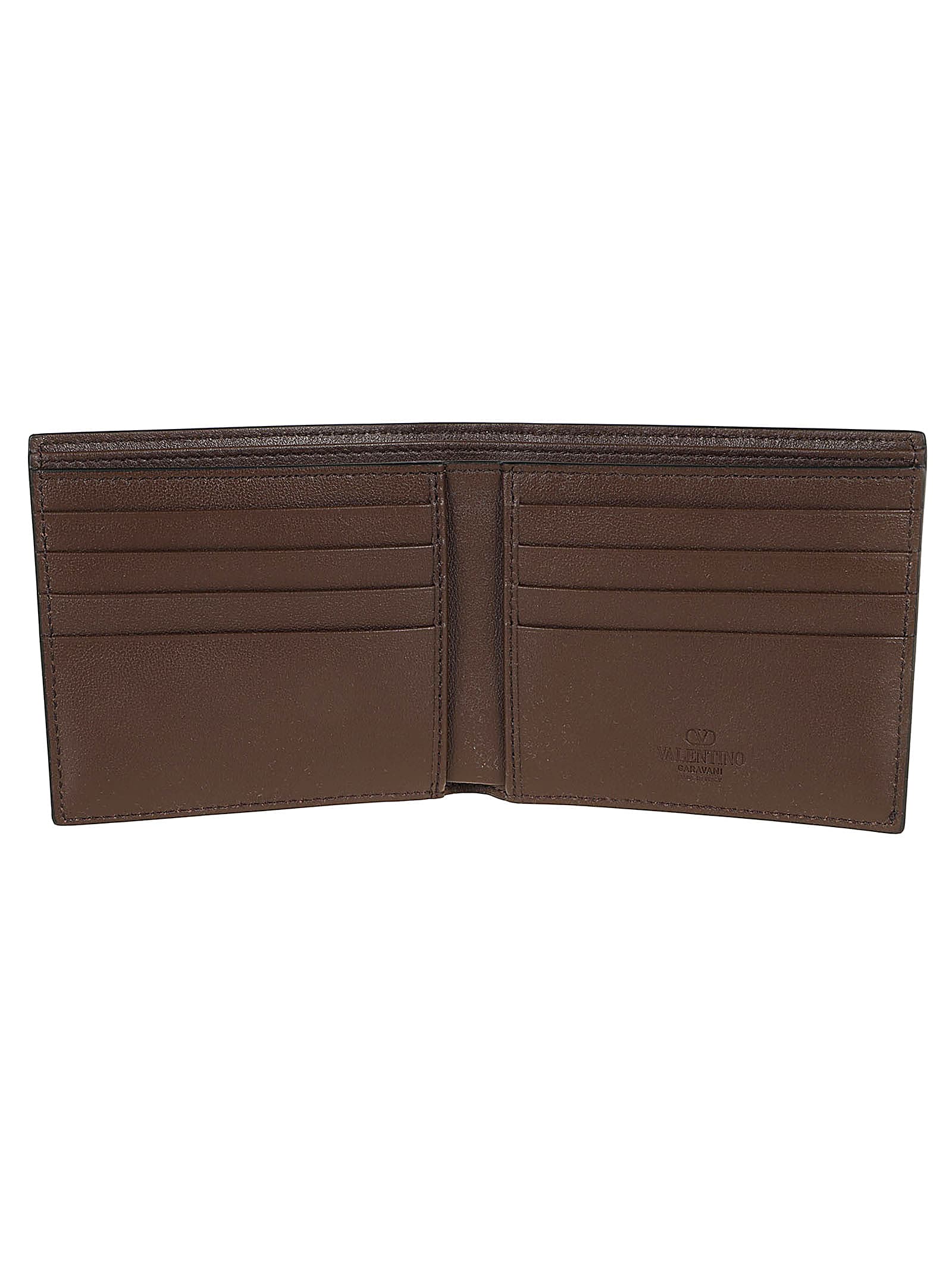 Shop Valentino Billfold Wallet Only Card Vlogo The Bold Edition In E Nero Cacao