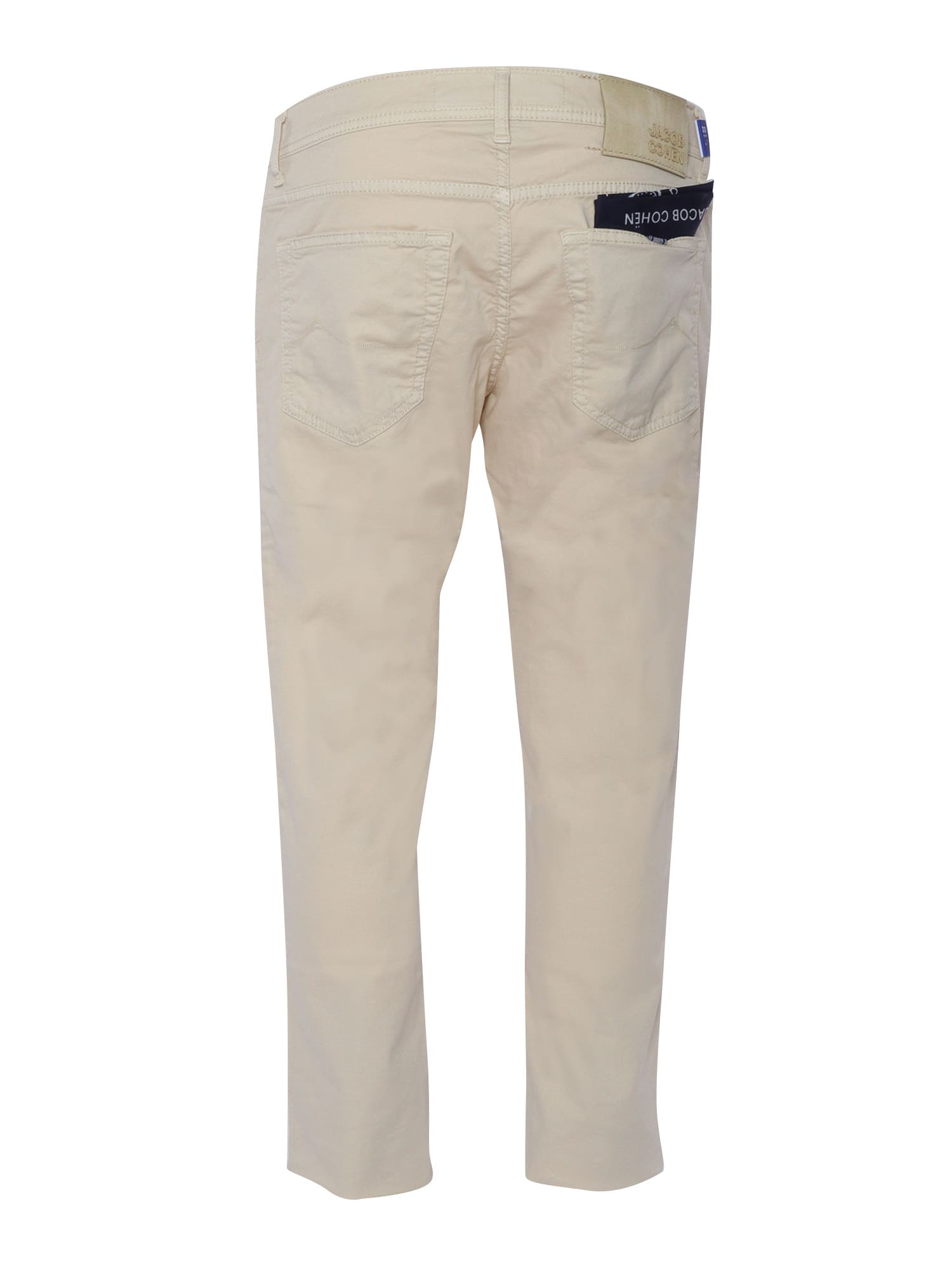 Shop Jacob Cohen Beige 5 Pocket Trousers