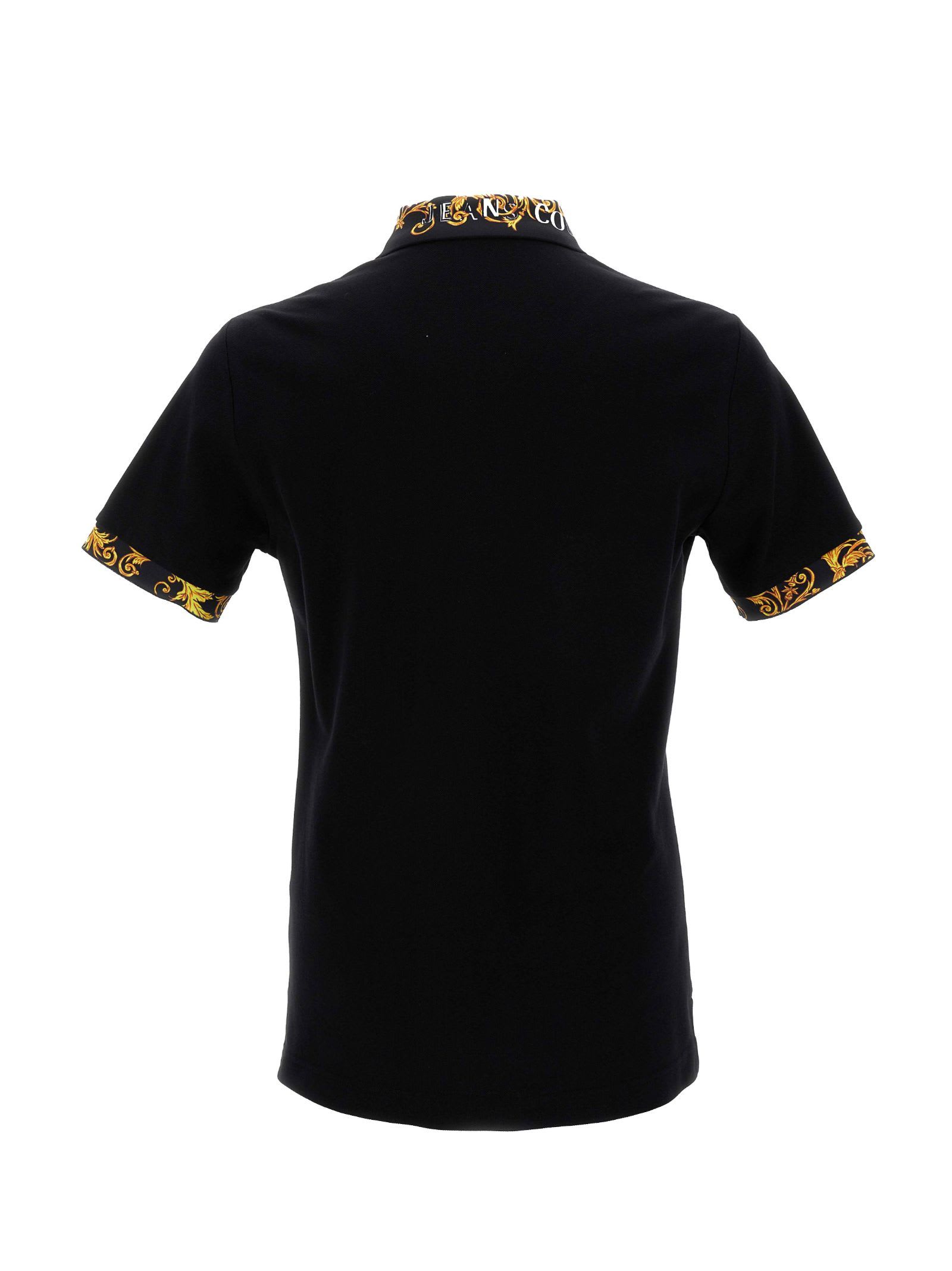 Shop Versace Jeans Couture Black Polo