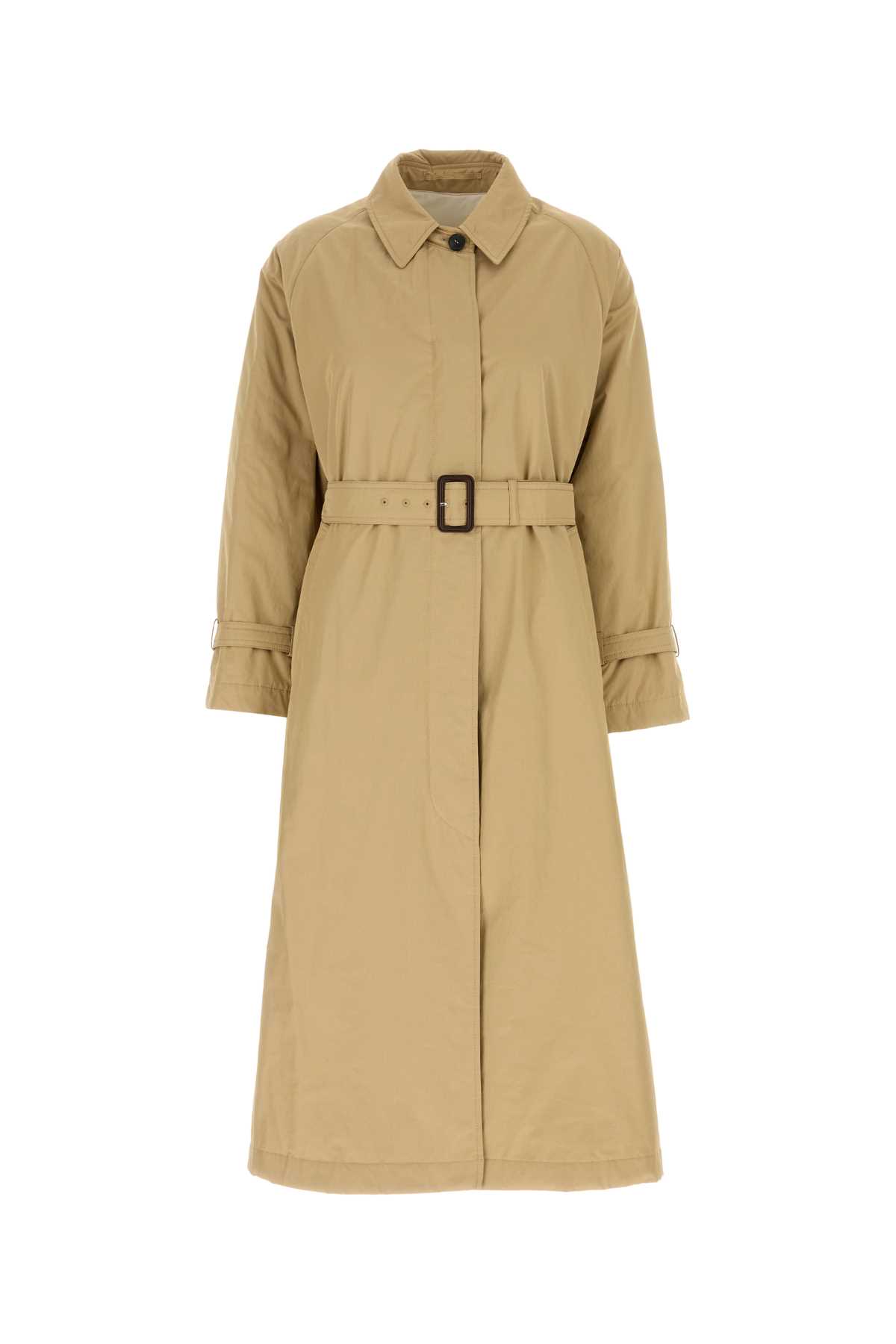 Shop Weekend Max Mara Beige Cotton Blend Reversible Trafoi Trench Coat