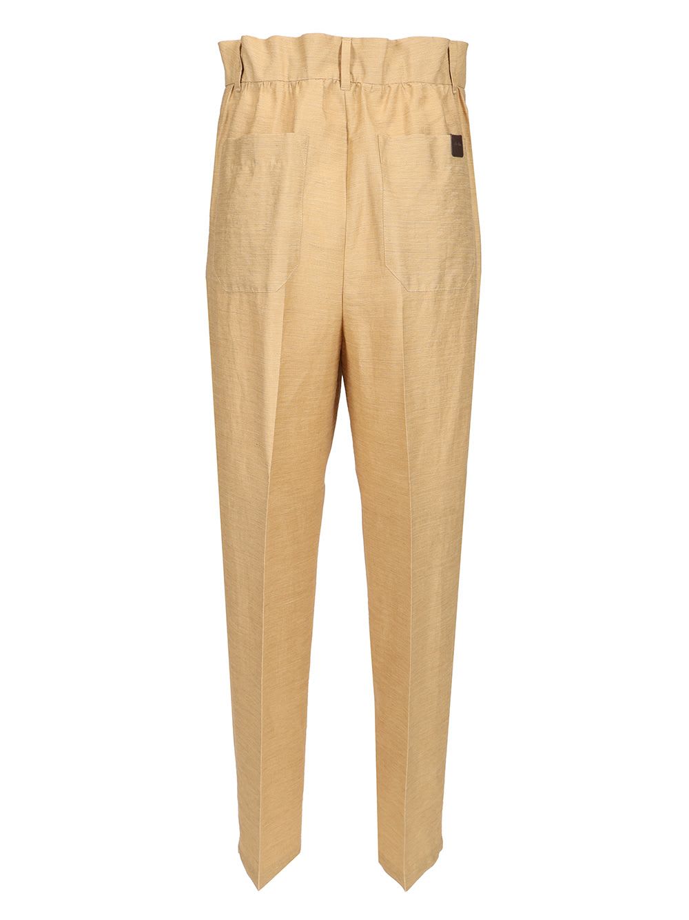 Shop Max Mara Straight Trousers In Linen And Silk
