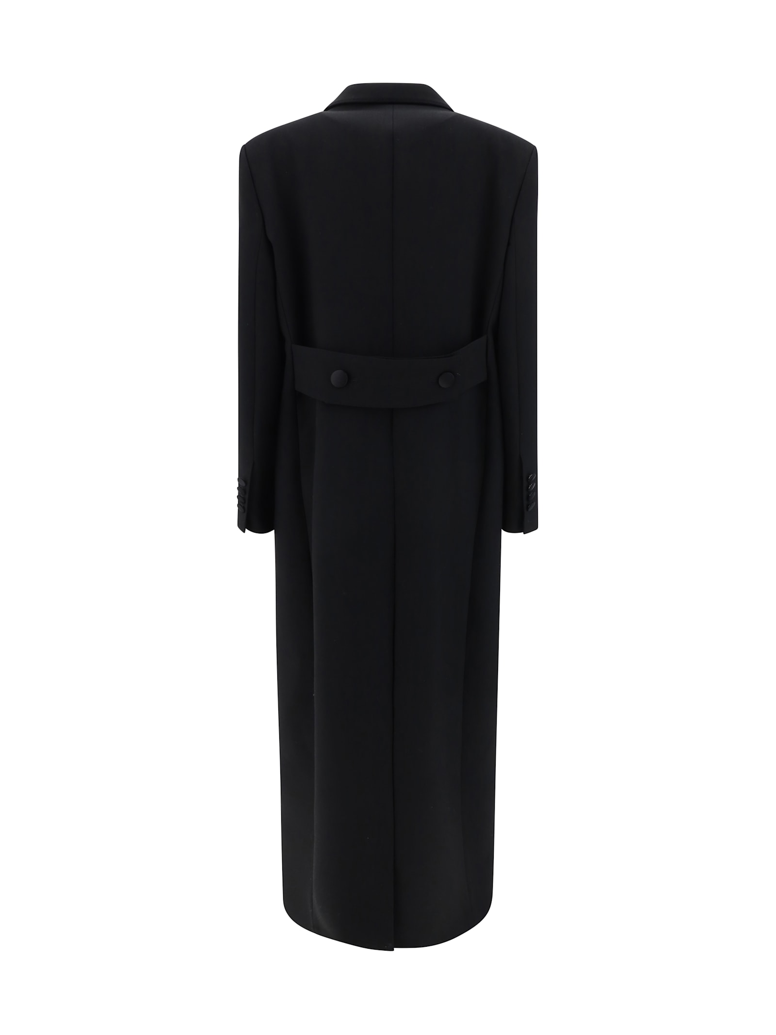 Dolce & Gabbana Dolce&gabbana Black Double Breasted Coat In Wool In Nero