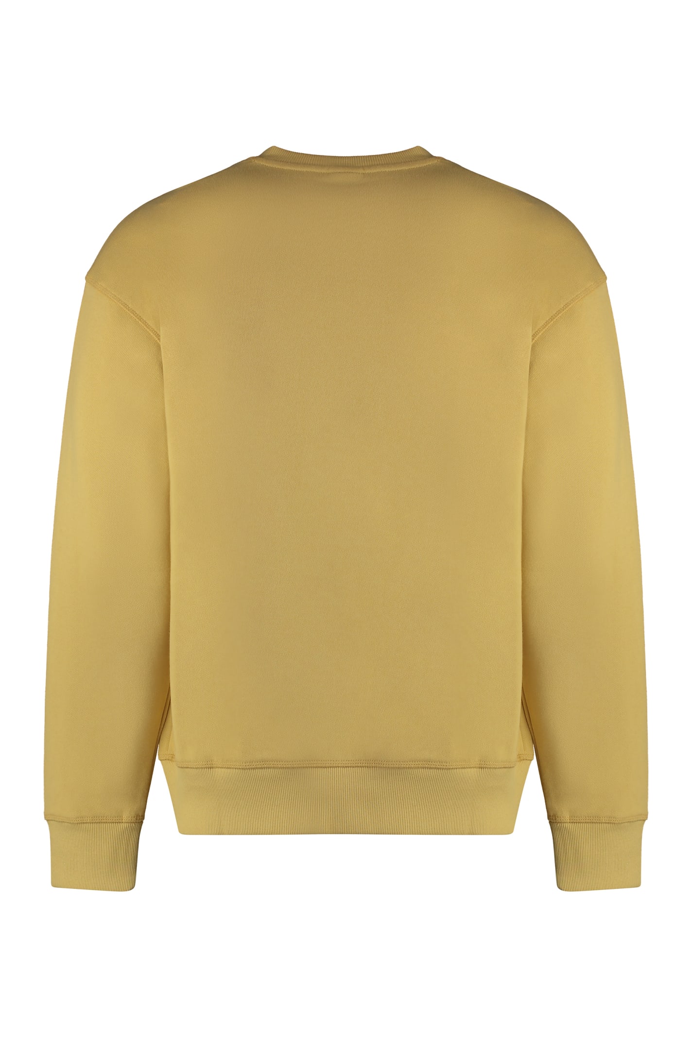 Shop Dickies Millersburg Cotton Crew-neck Sweatshirt In Mustard