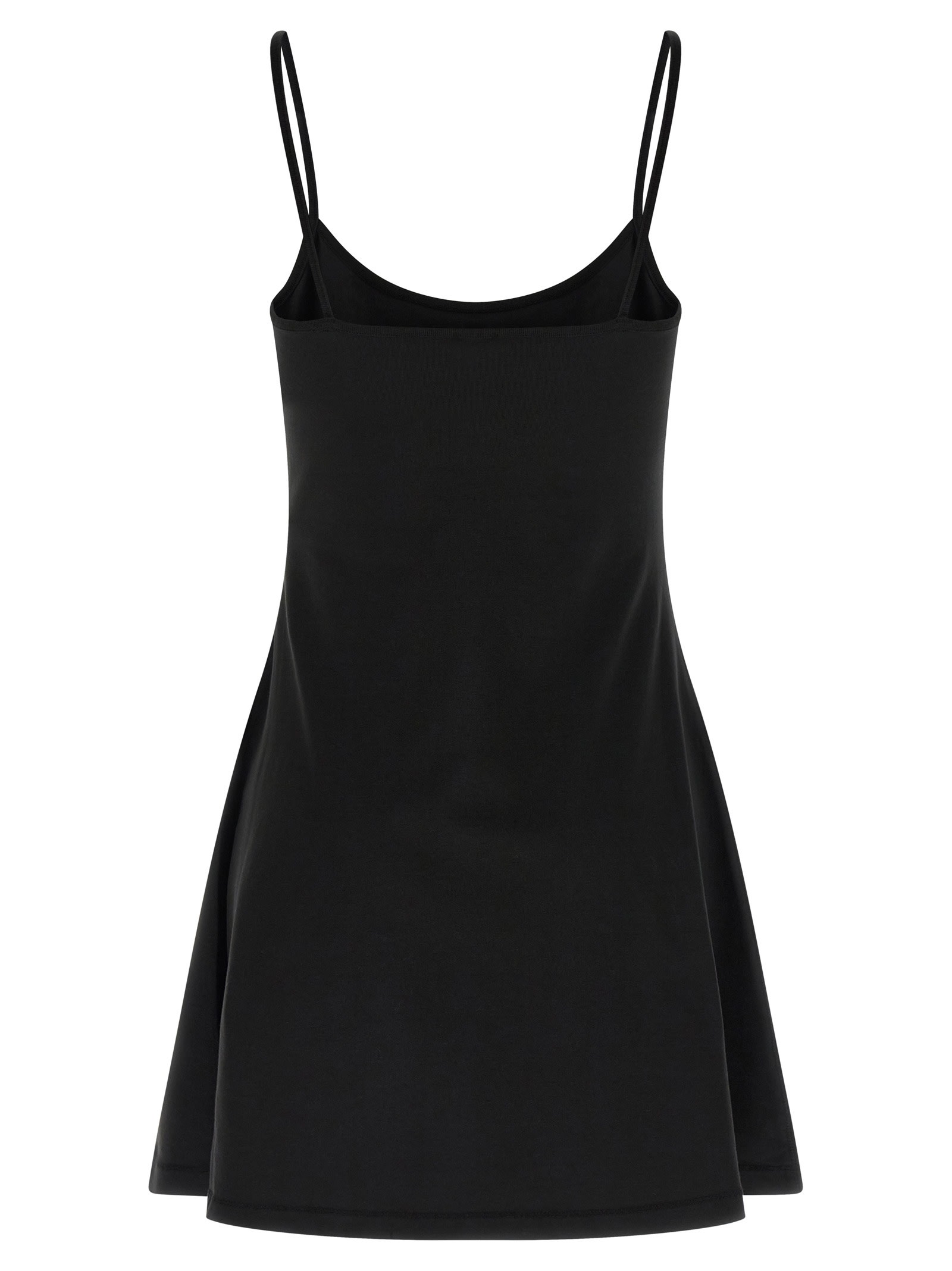 Diesel Mini Dress With Spaghetti Straps And Scoop Neck In Black