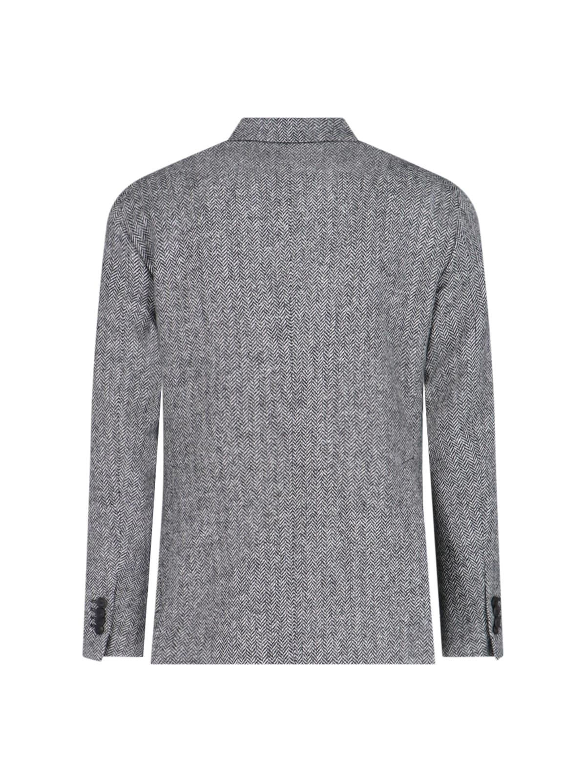 Shop Tagliatore Single-breasted Blazer In Gray