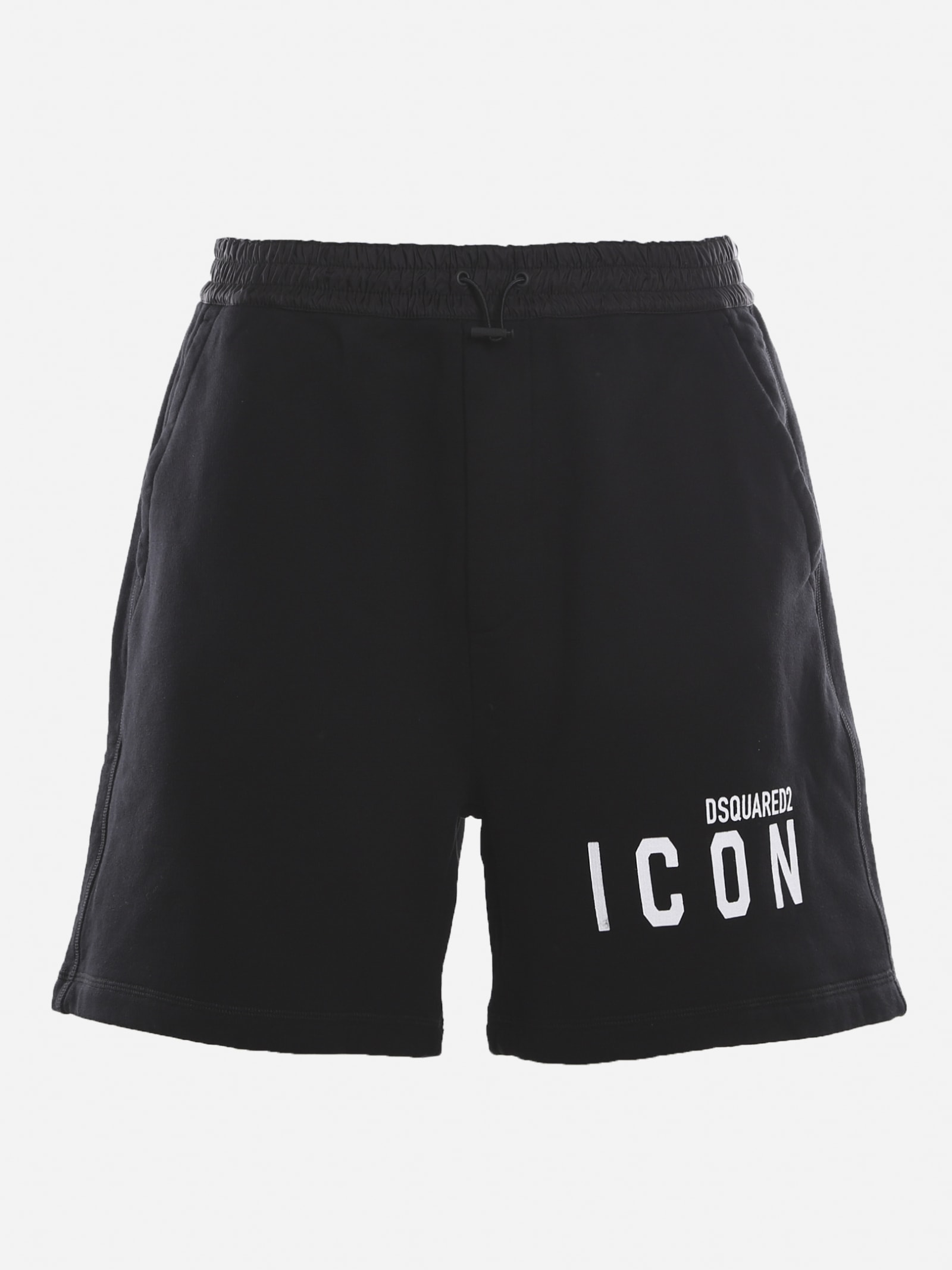 Dsquared2 Cotton Shorts With Contrasting Icon Print