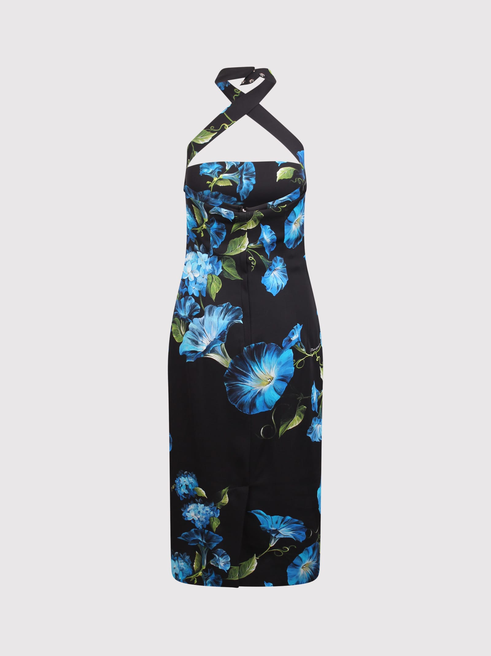 Shop Dolce & Gabbana Floral-print Midi Dress