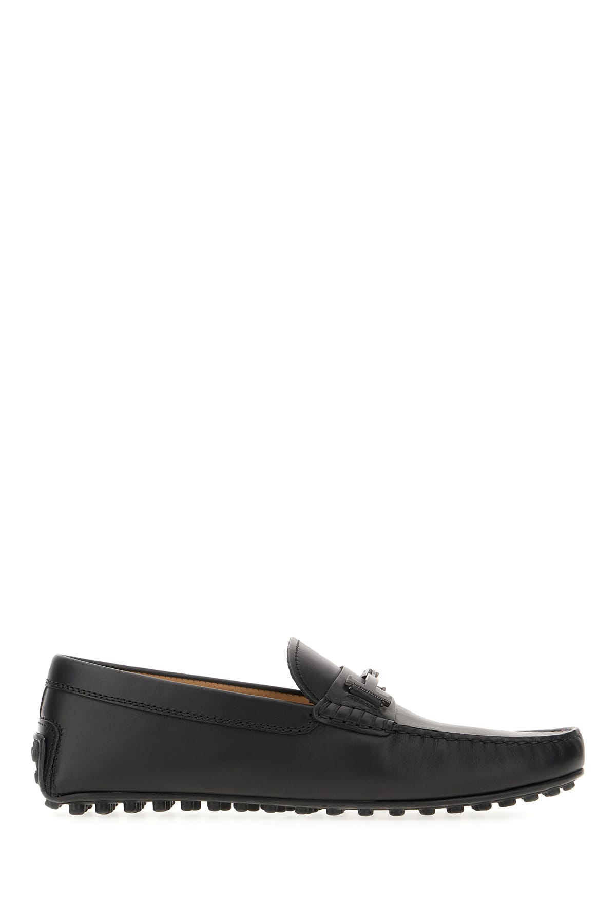 Tod's Black Leather Loafers In B999