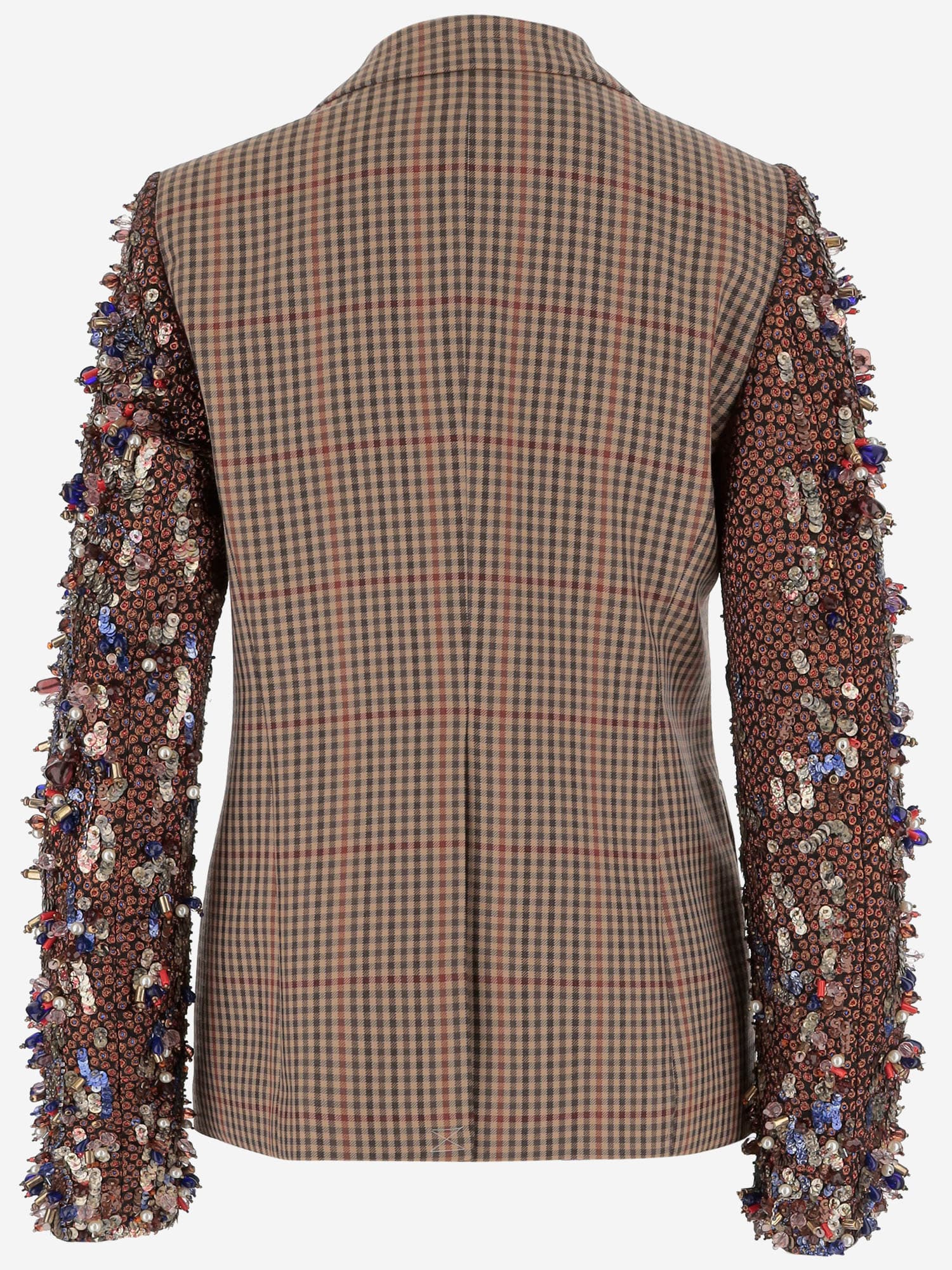 DRIES VAN NOTEN BEADED WOOL DOUBLE-BREASTED JACKET 