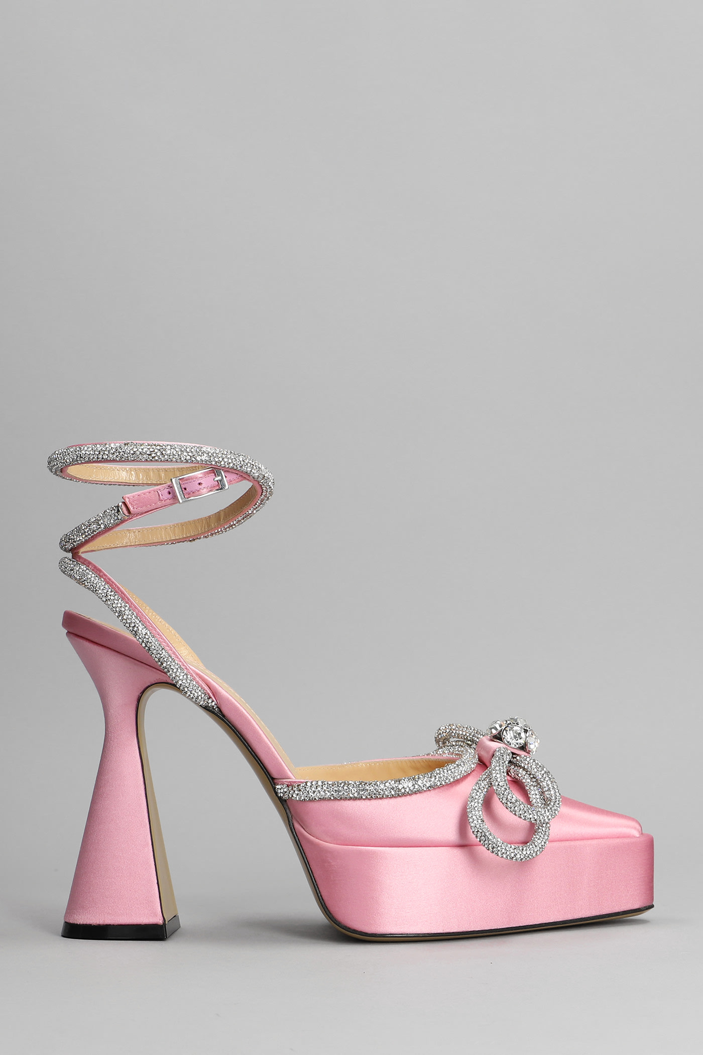 Mach &amp; Mach Sandals In Rose-pink Viscose