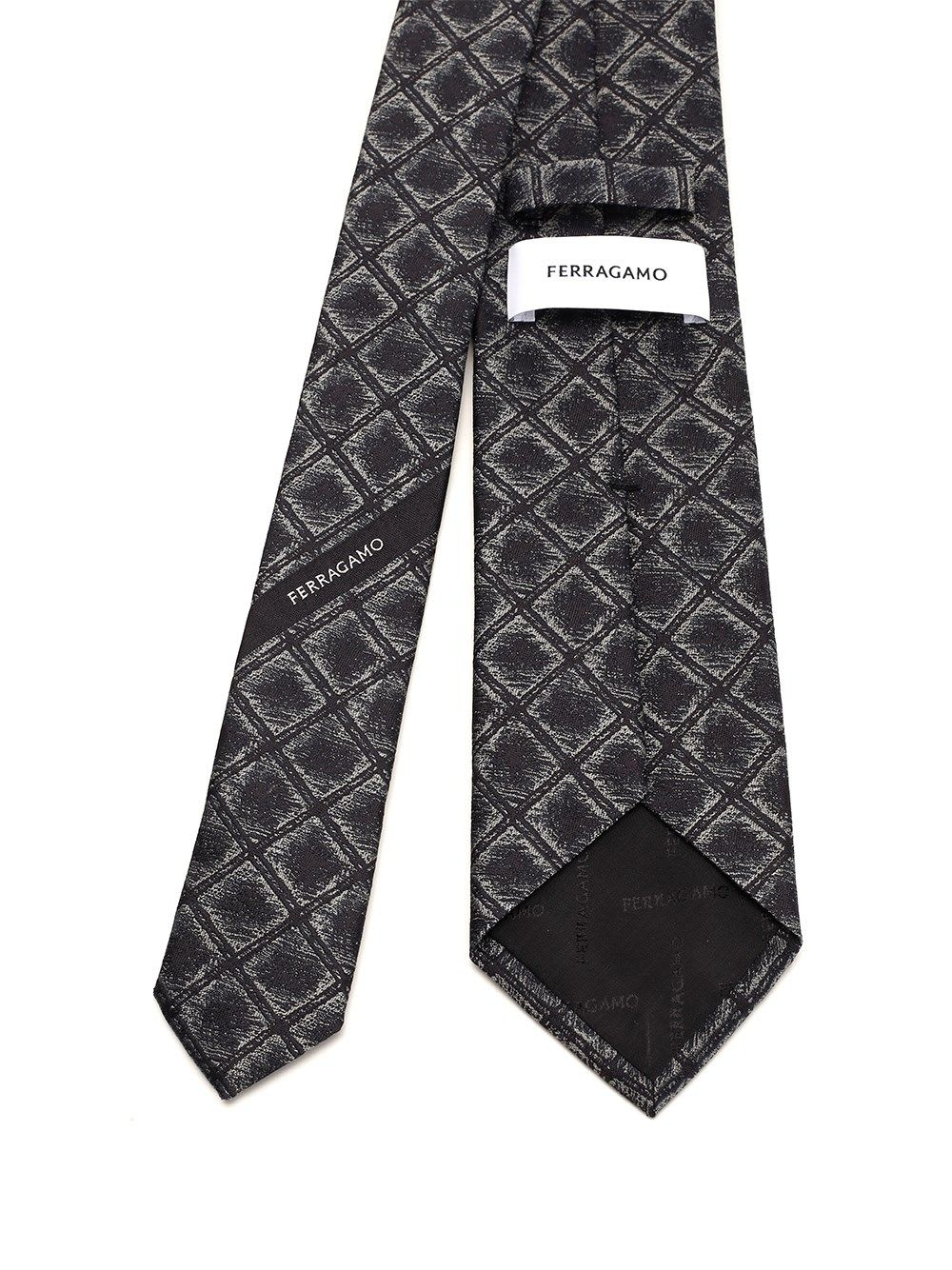 Shop Ferragamo Silk Tie In Black