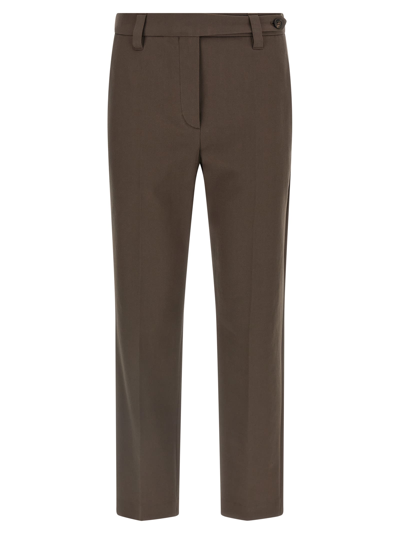 Brunello Cucinelli Pleated-front Trousers In Brown