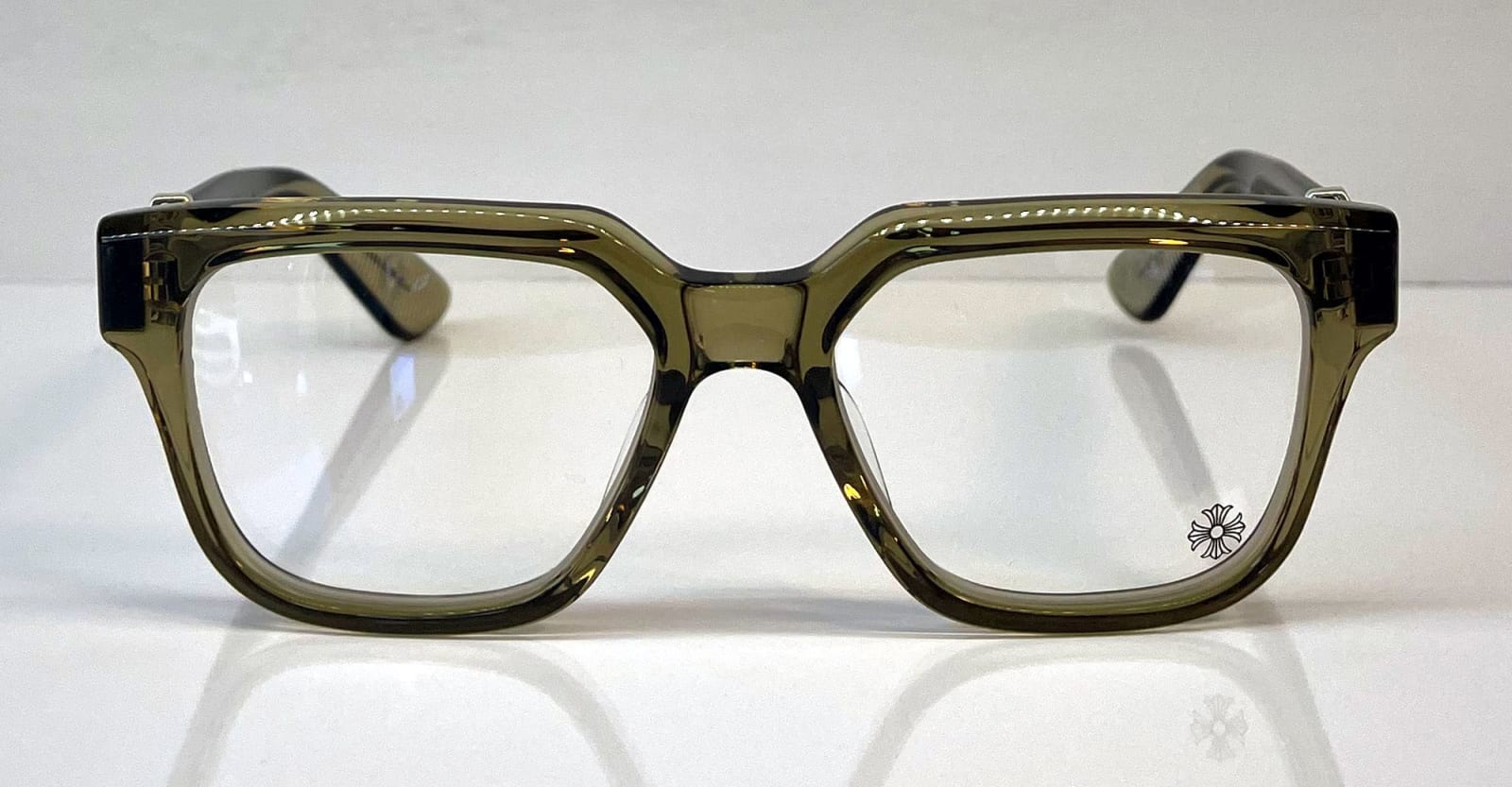 Chrome Hearts Vagillionaire Ii - Olive Rx Glasses In Olive Green