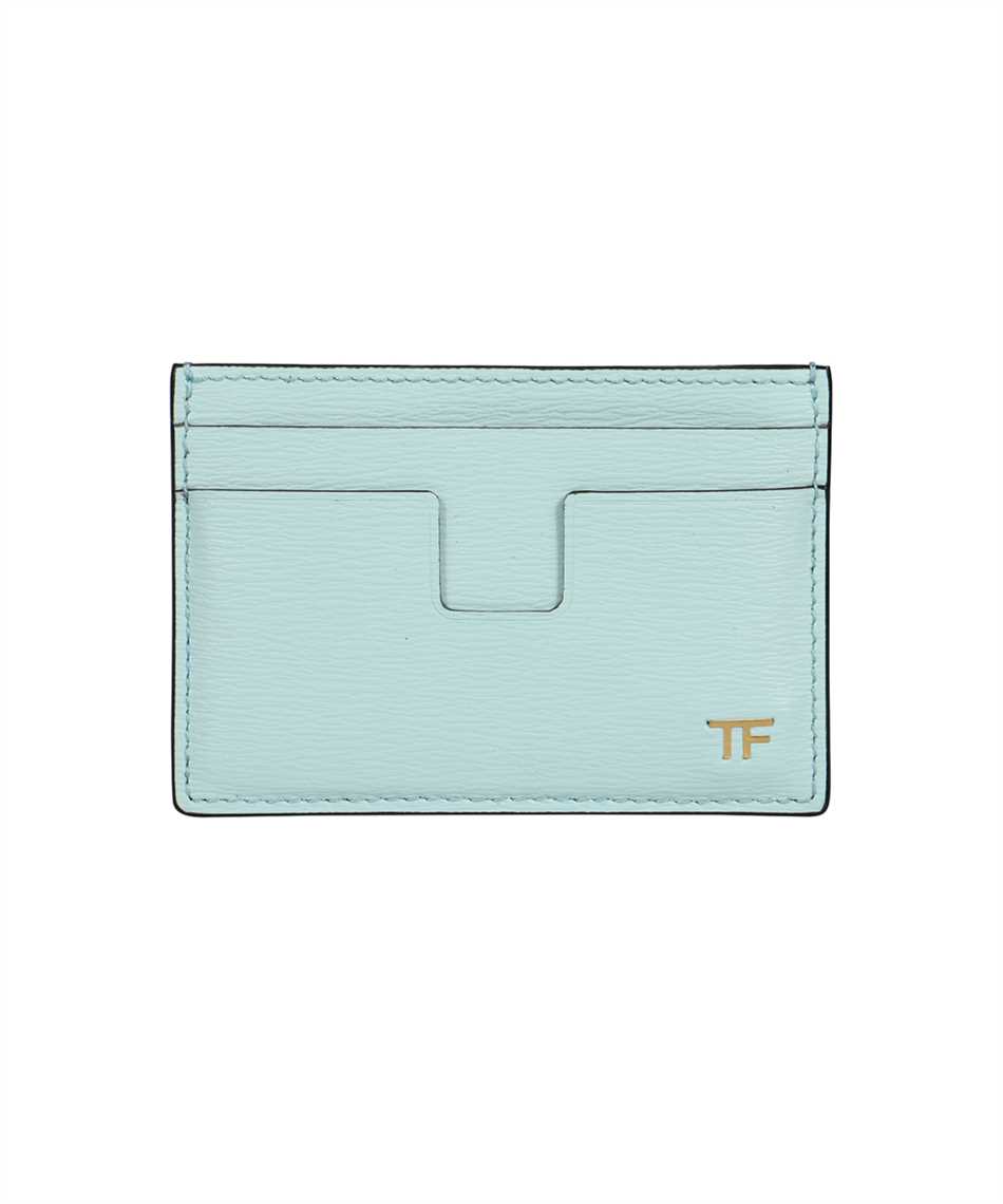 Shop Tom Ford Leather Card Holder In Blue
