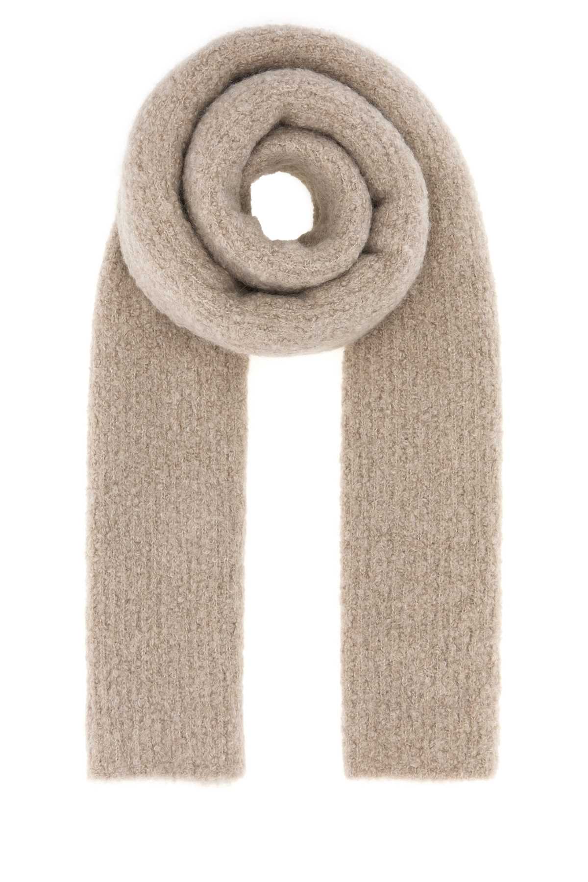 The Row Cashmere Blend Ribbed Texture Scarf In Neutral