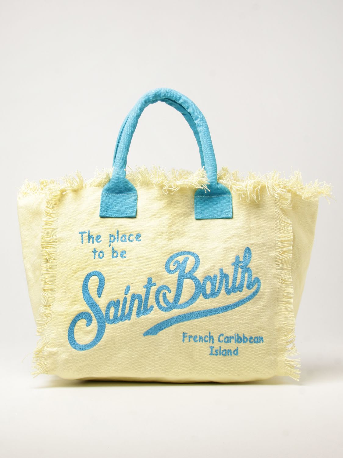 Mc2 Saint Barth Tote Bags  Vanity Shopping Bag In Canvas In Yellow