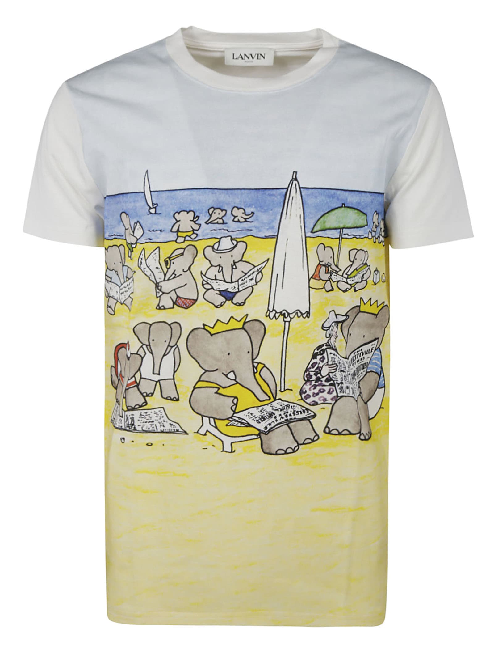 LANVIN SUNBATHING PRINT T-SHIRT,11255574