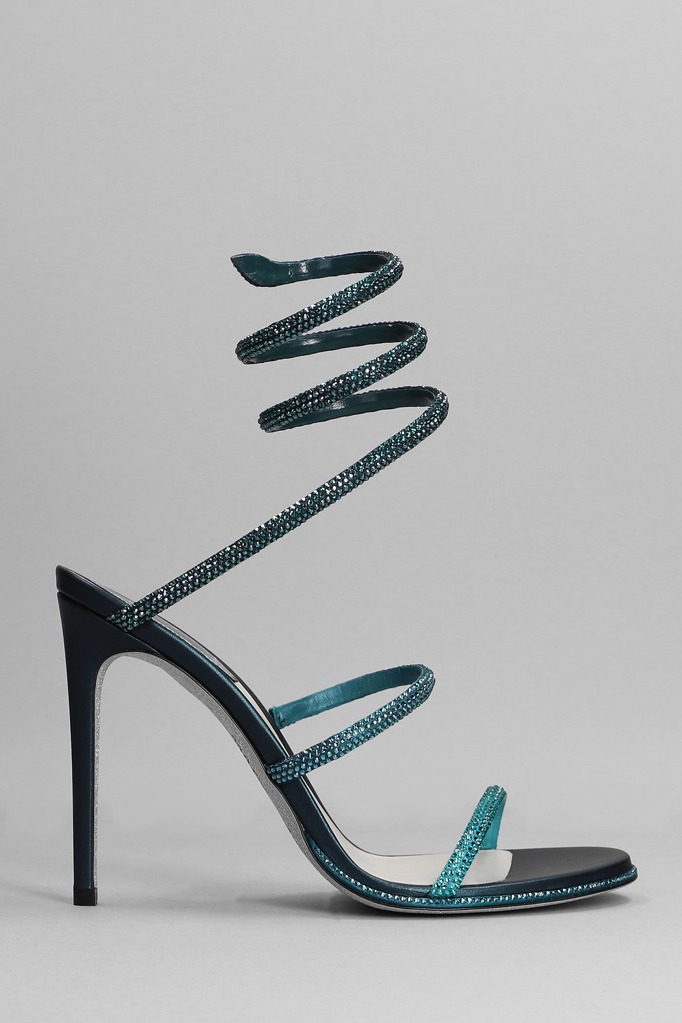 René Caovilla Cleo Sandals In Green Leather