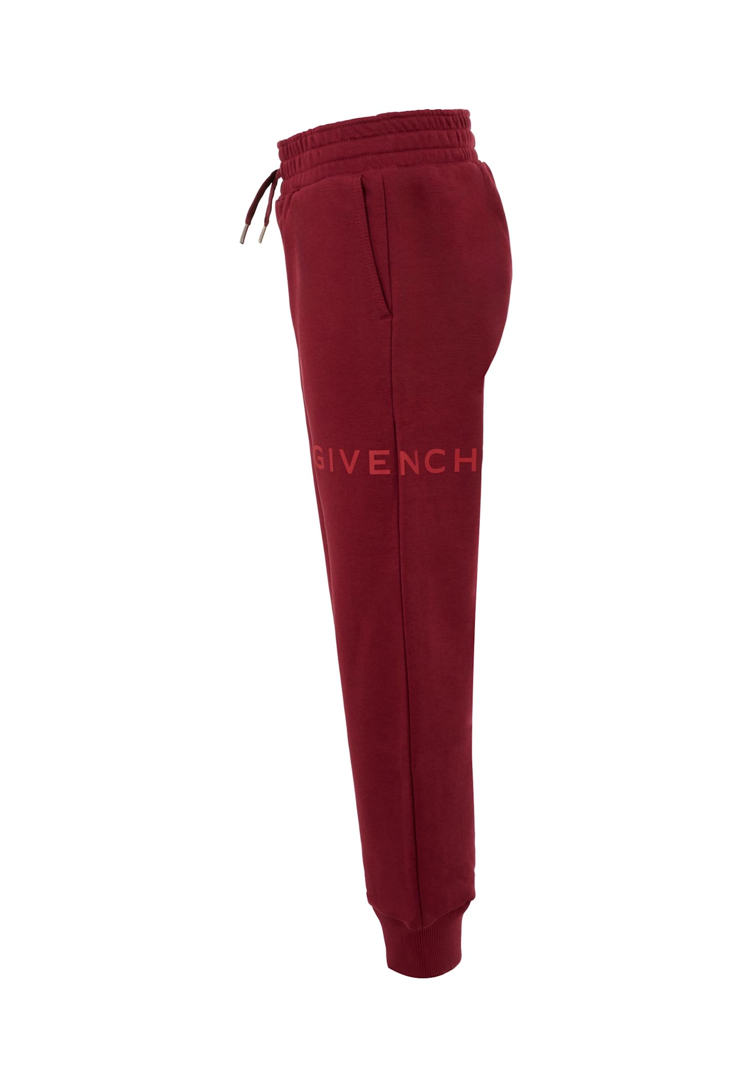 Givenchy Burgundy Trousers For Kids With Logo In Multi