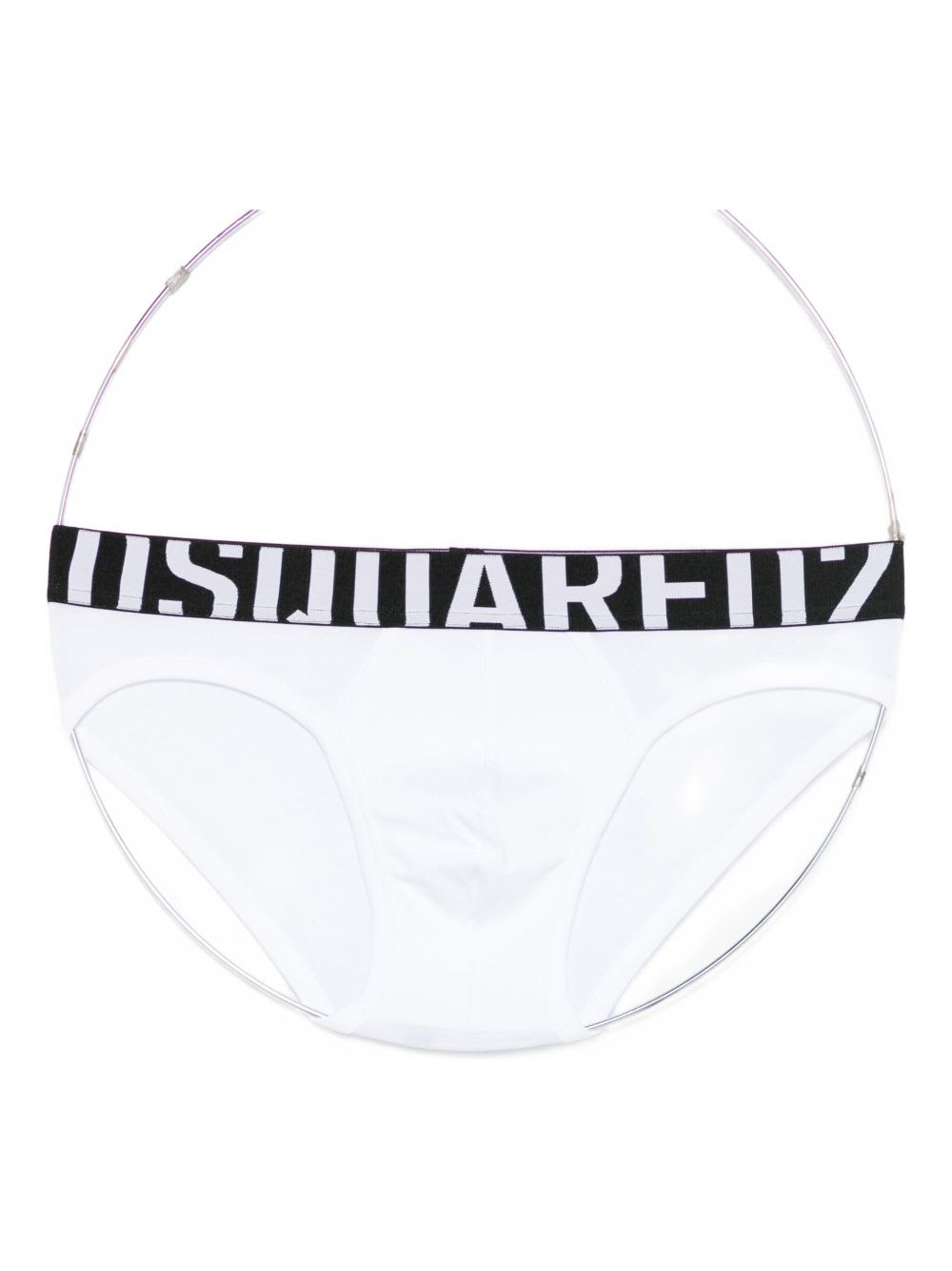 Dsquared2 Dsquared White Cotton Blend Briefs In White