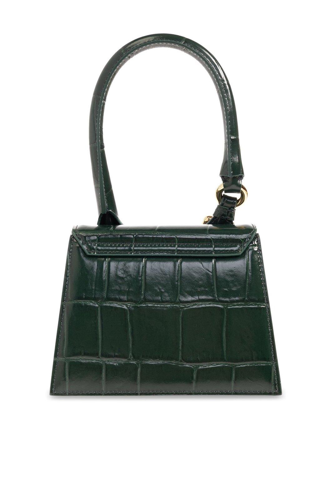 Shop Jacquemus Le Chiquito Moyen Boucle Shoulder Bag In Green