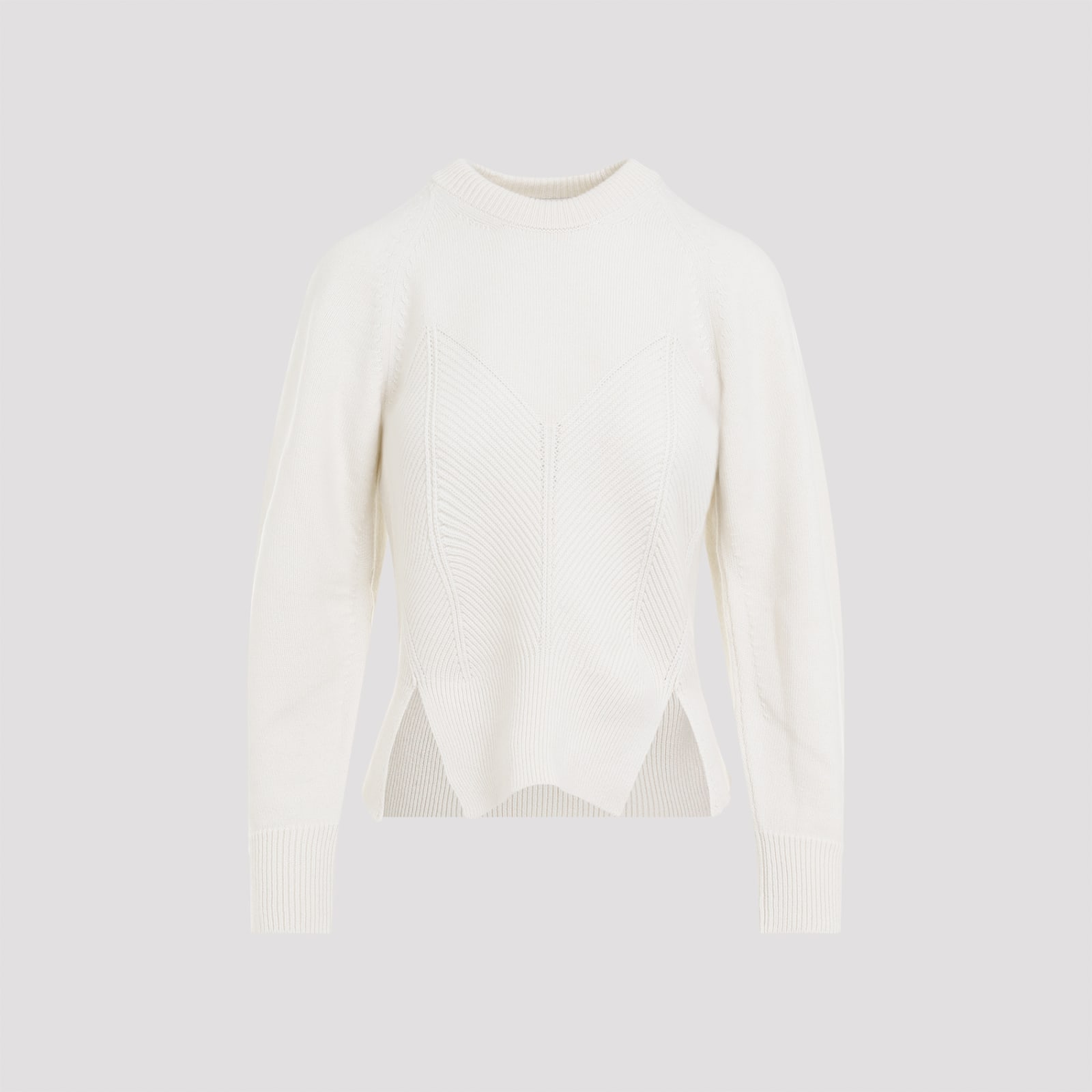 Shop Alexander Mcqueen Chevron Pullover In Ivory