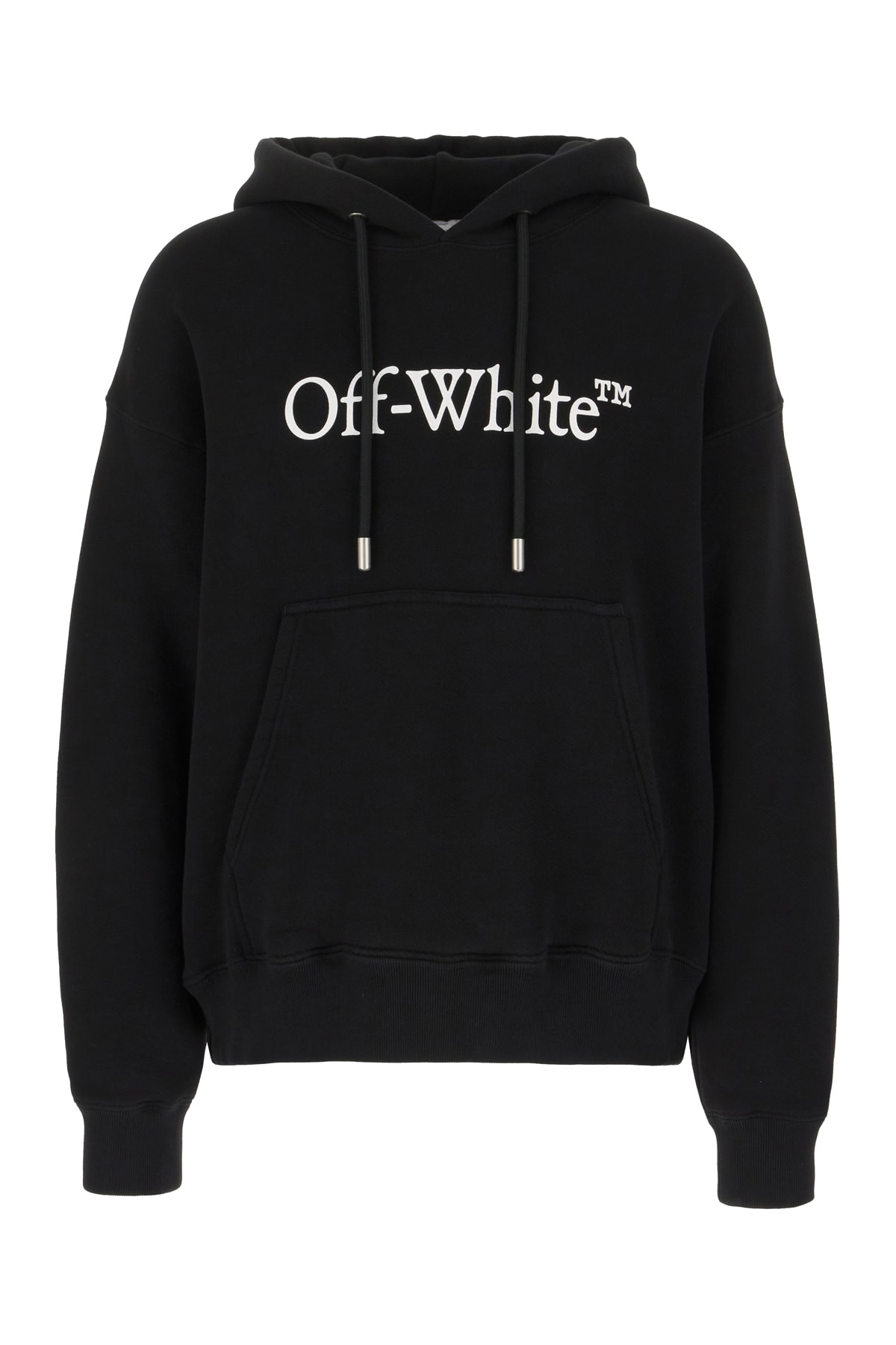 Off-white Black Cotton Oversize Sweatshirt In Black White