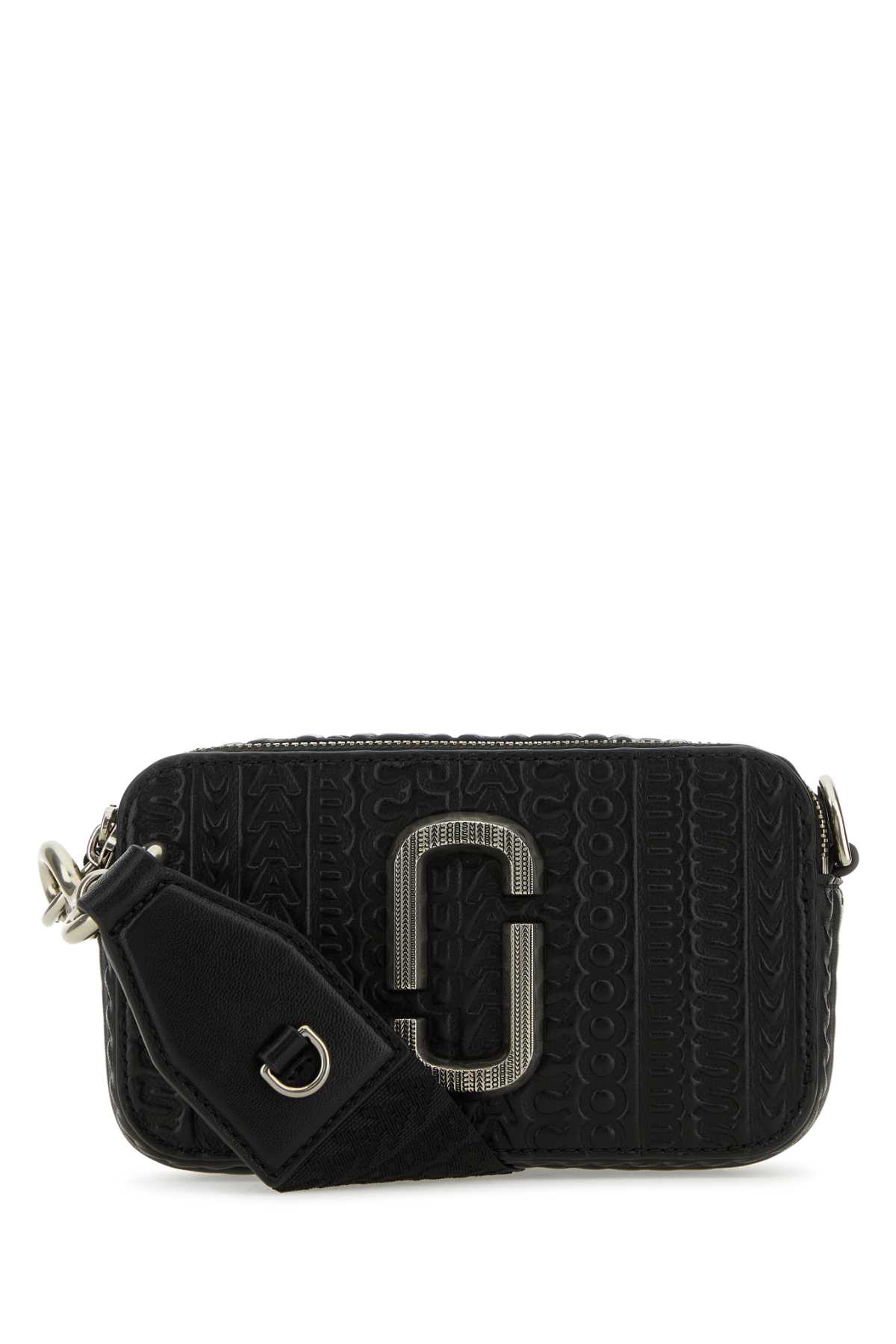 Shop Marc Jacobs Black Leather The Snapshot Crossbody Bag