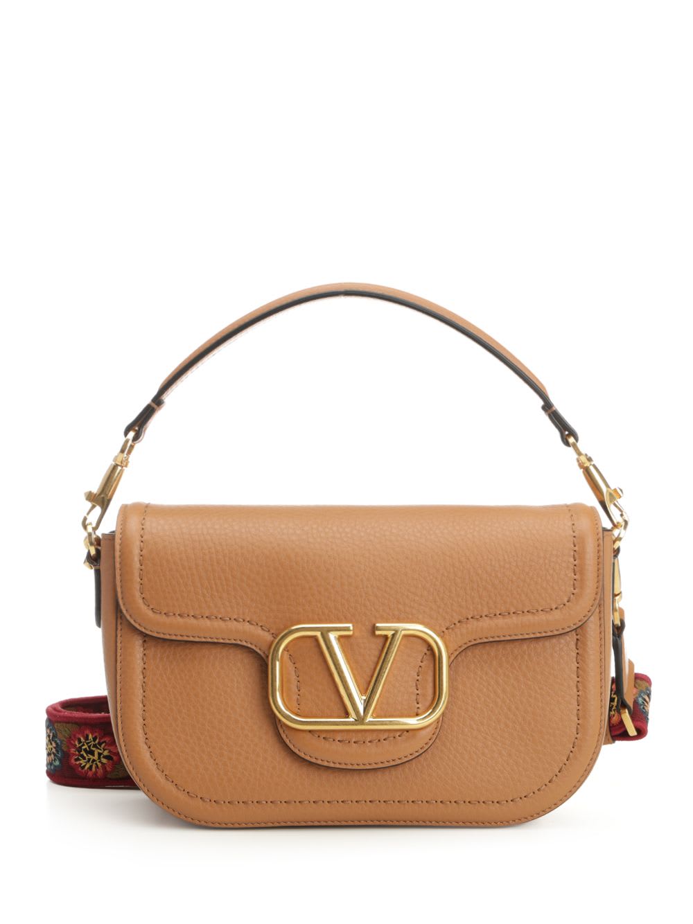 Valentino Garavani Ivory Leather Alltime Shoulder Bag