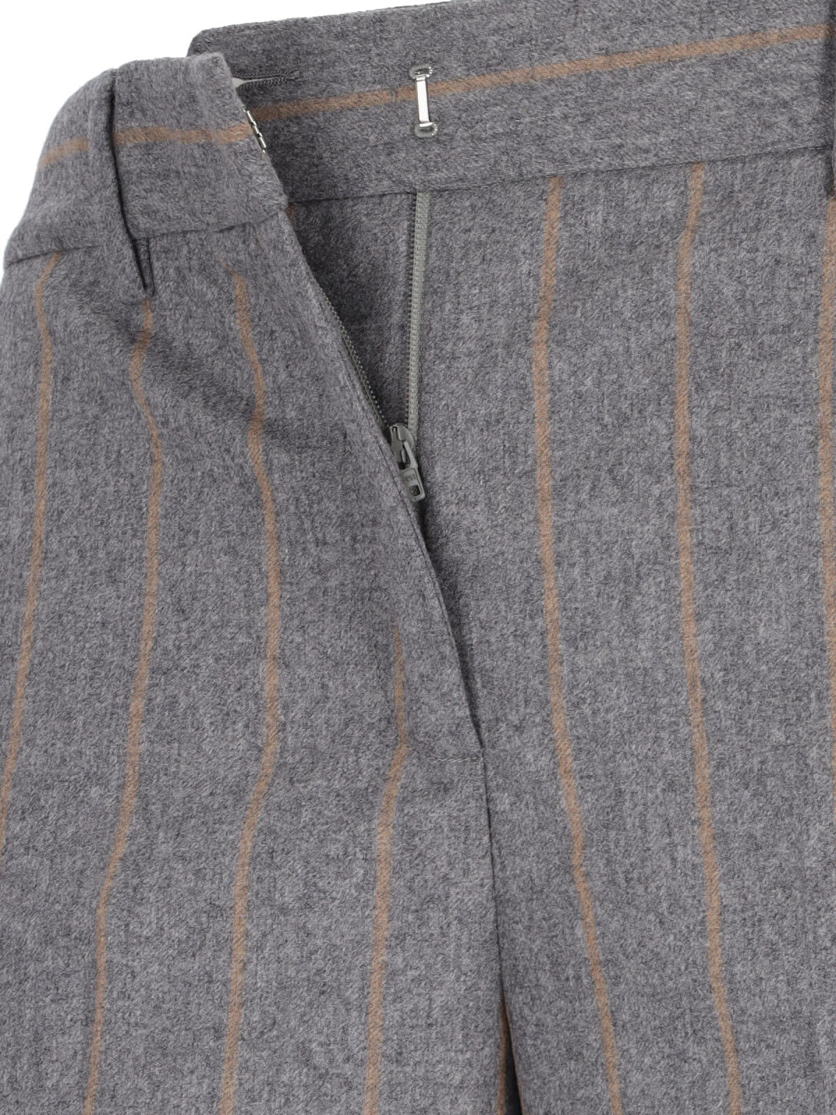 Shop Incotex Pinstriped Straight Pants In Gray