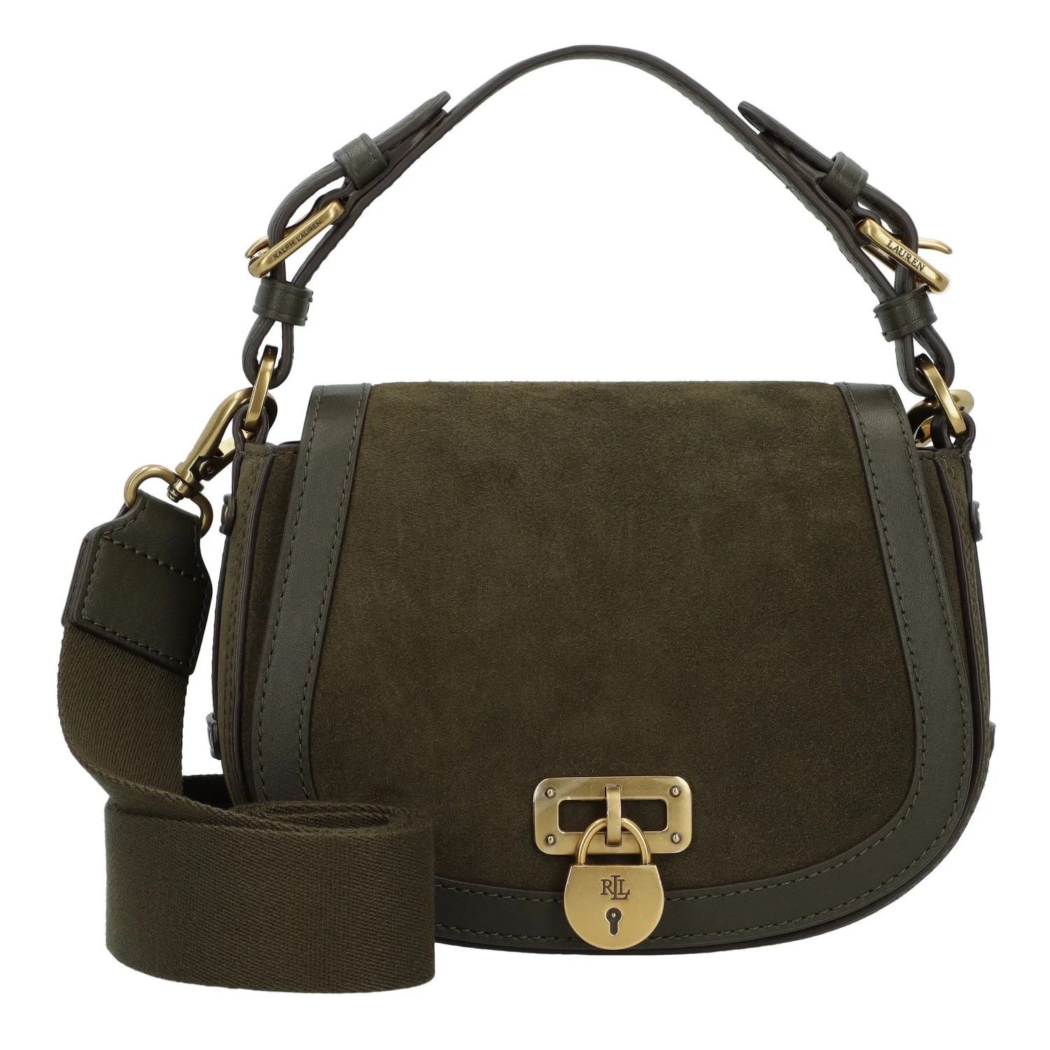 Shop Ralph Lauren Tanner Crossbody Medium In Dark Olive