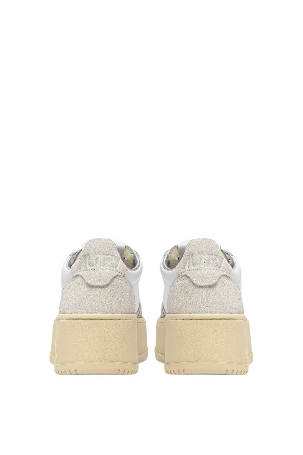 Autry Platform Low Lea Stars Wht Wht