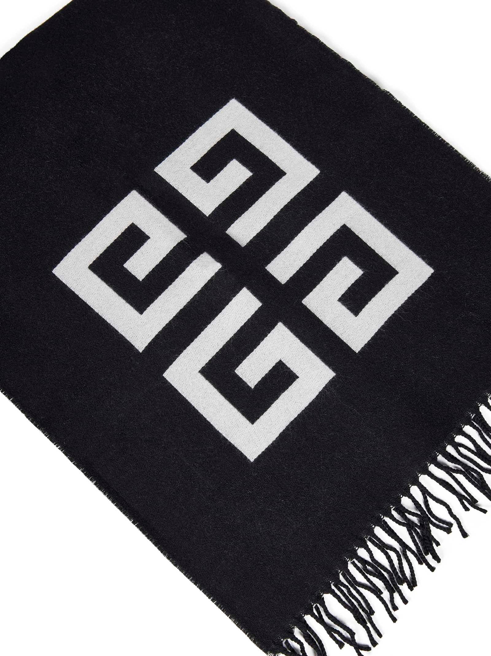 Shop Givenchy 4g Scarf In Black