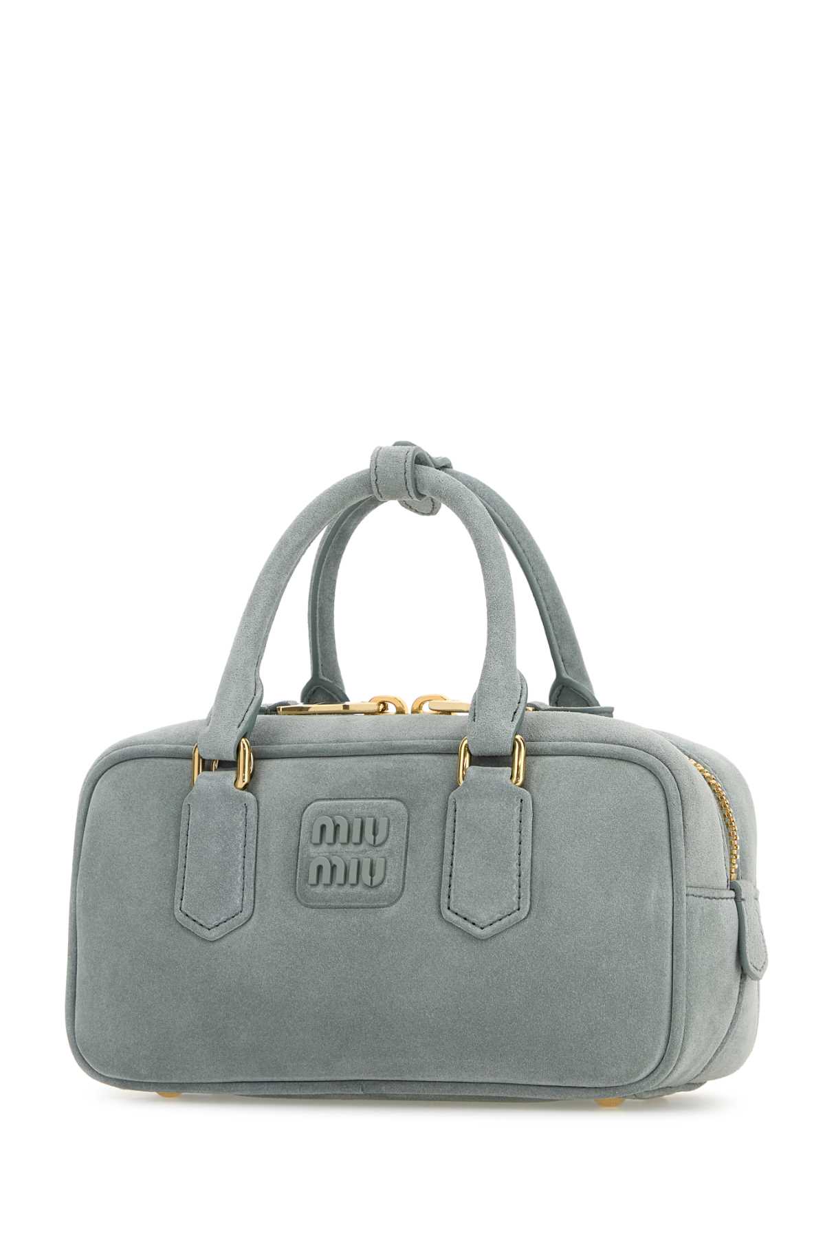Miu Miu Powder Blue Suede Arcadie Handbag