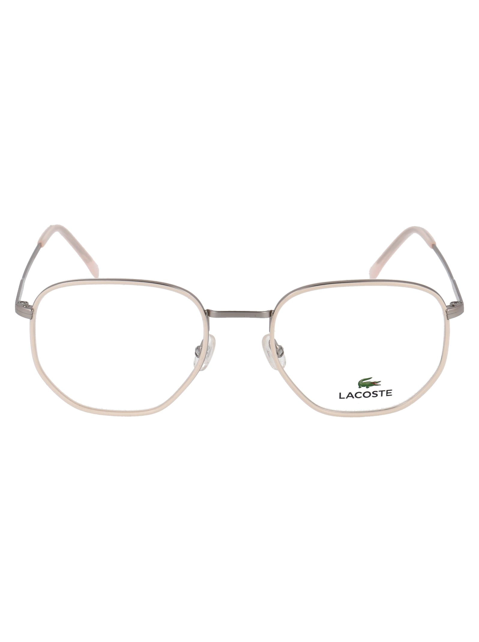 Lacoste L2253 Glasses In 045 Silver Nude Pink