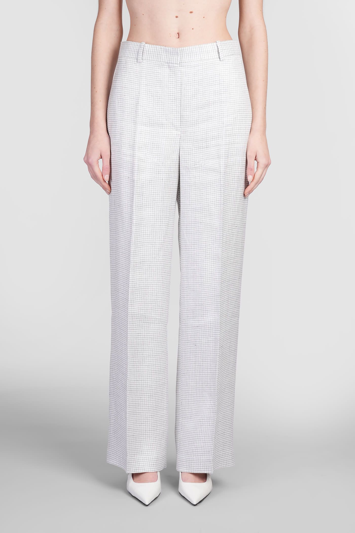 Pants In Grey Linen