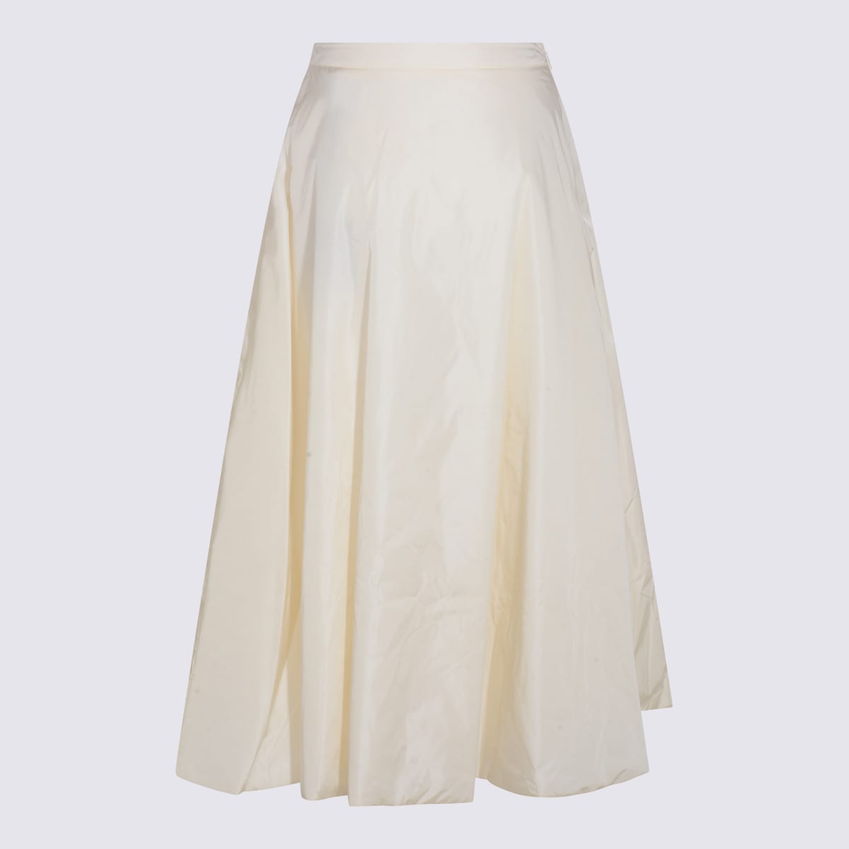 Add Logo-embroidered A-line Skirt In Neutral