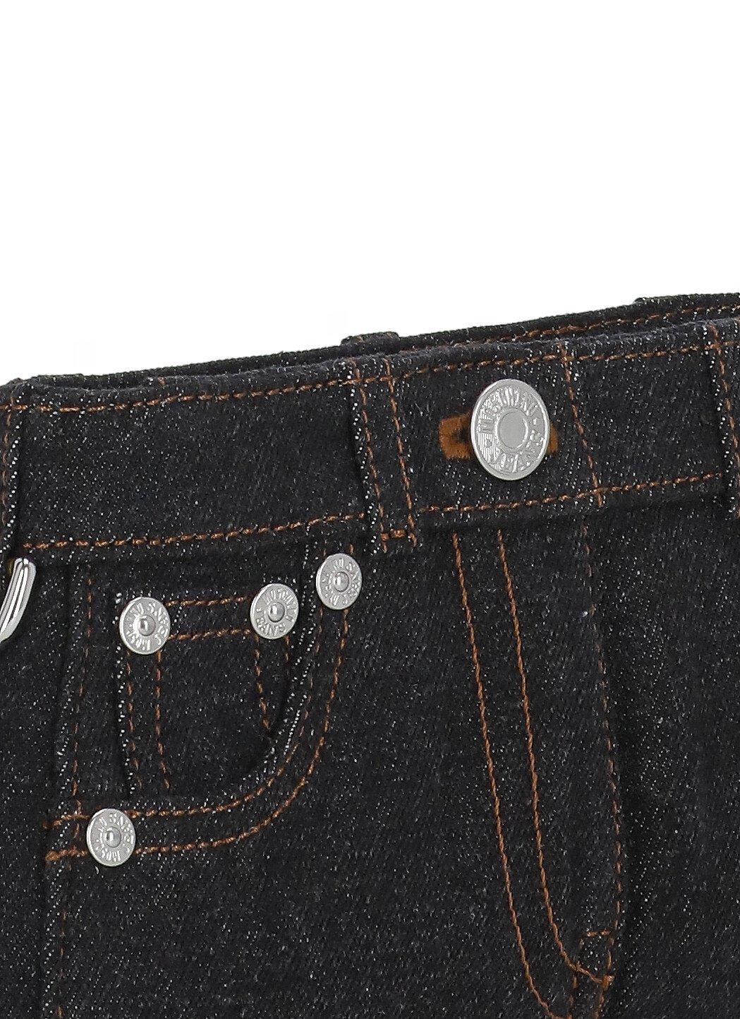 Shop M05ch1n0 Jeans Jeans Denim Clutch Bag In Black