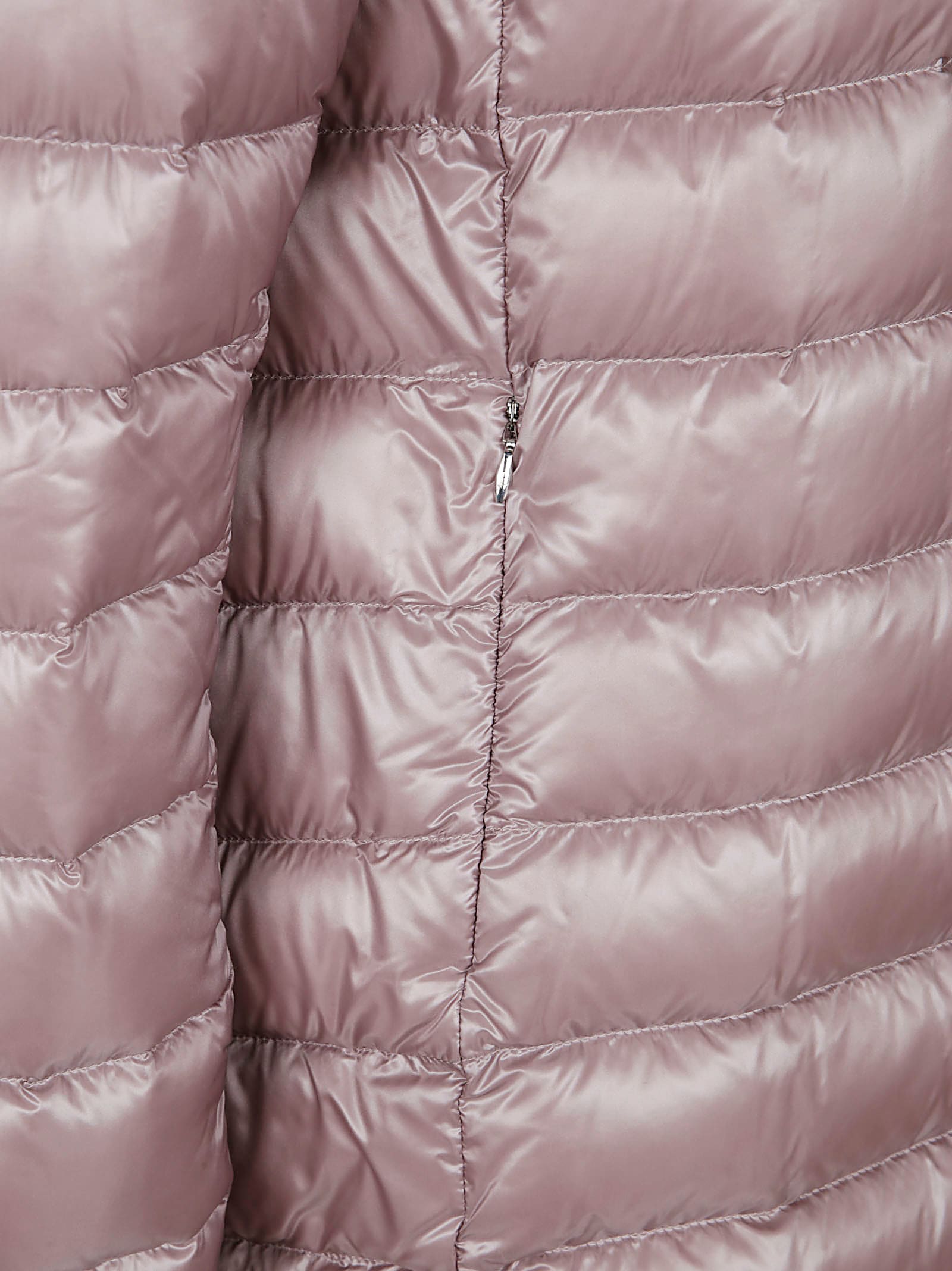 Herno Quilted Silk And Cashmere Jacket With Relaxed Fit And Hood In Neutral
