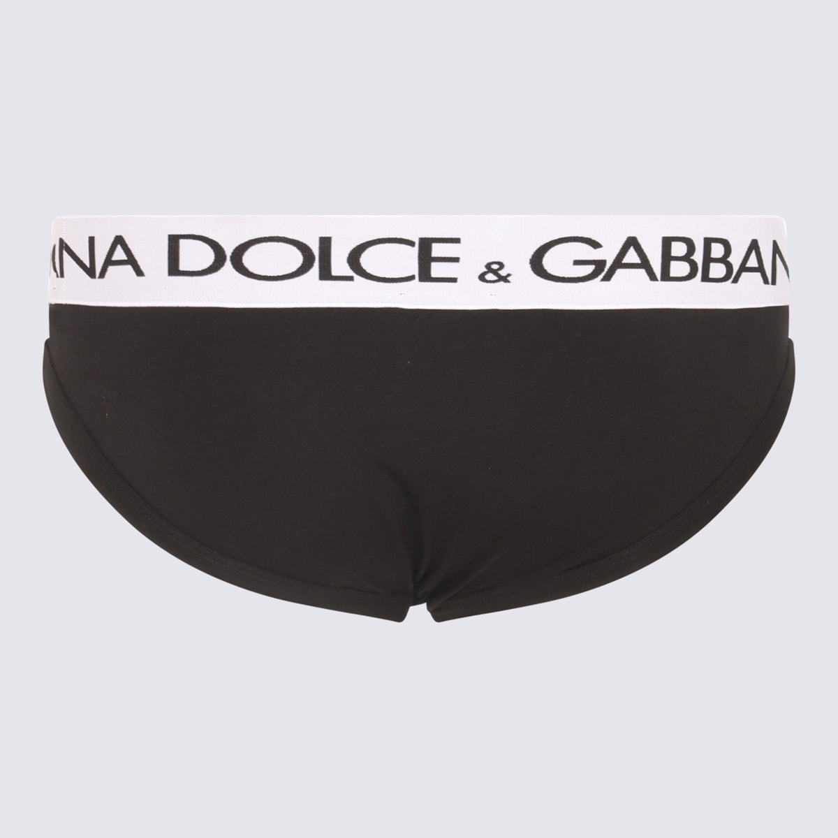 Shop Dolce & Gabbana Black Cotton Logo Briefs