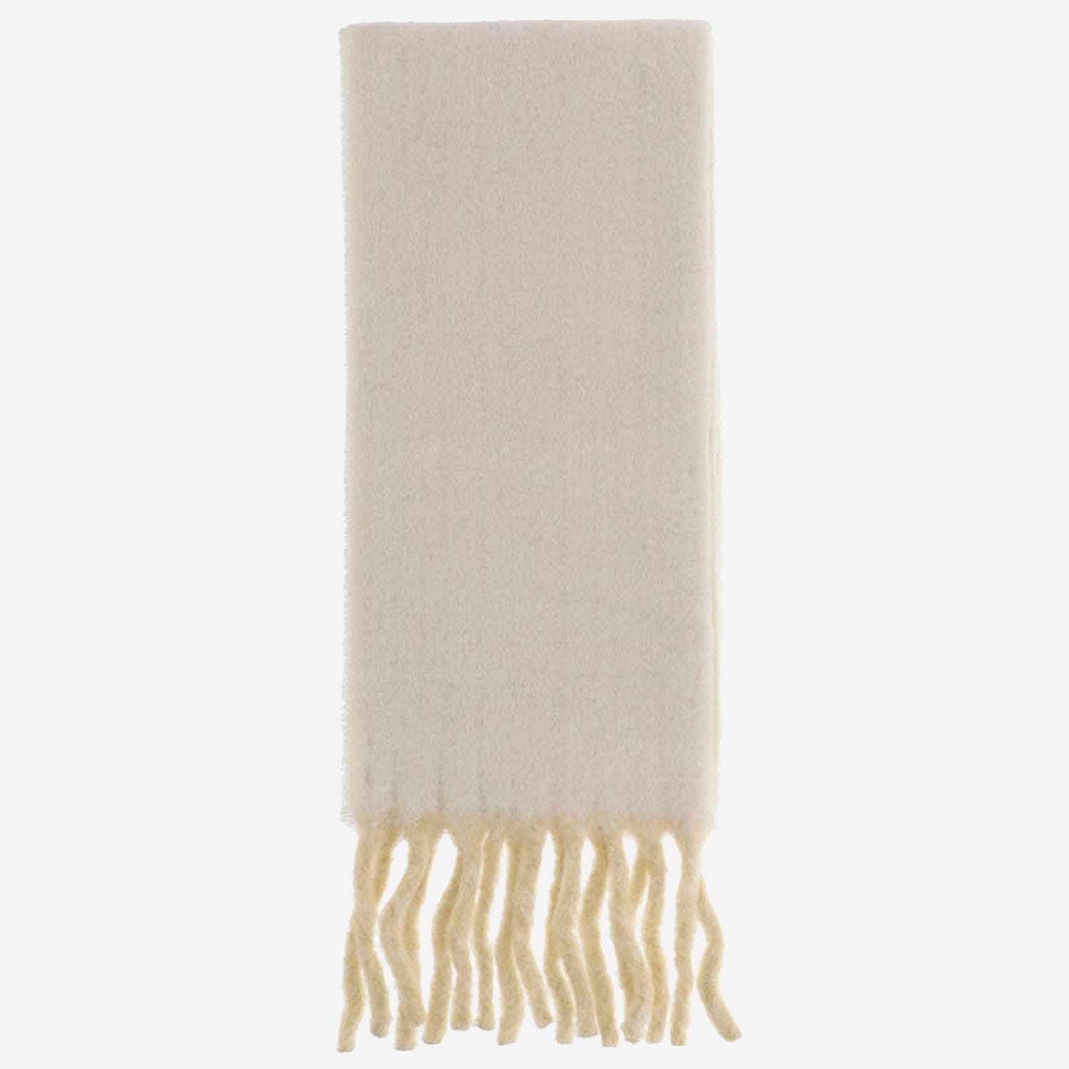 Shop Burberry Alpaca Wool Blend Scarf With Logo In White