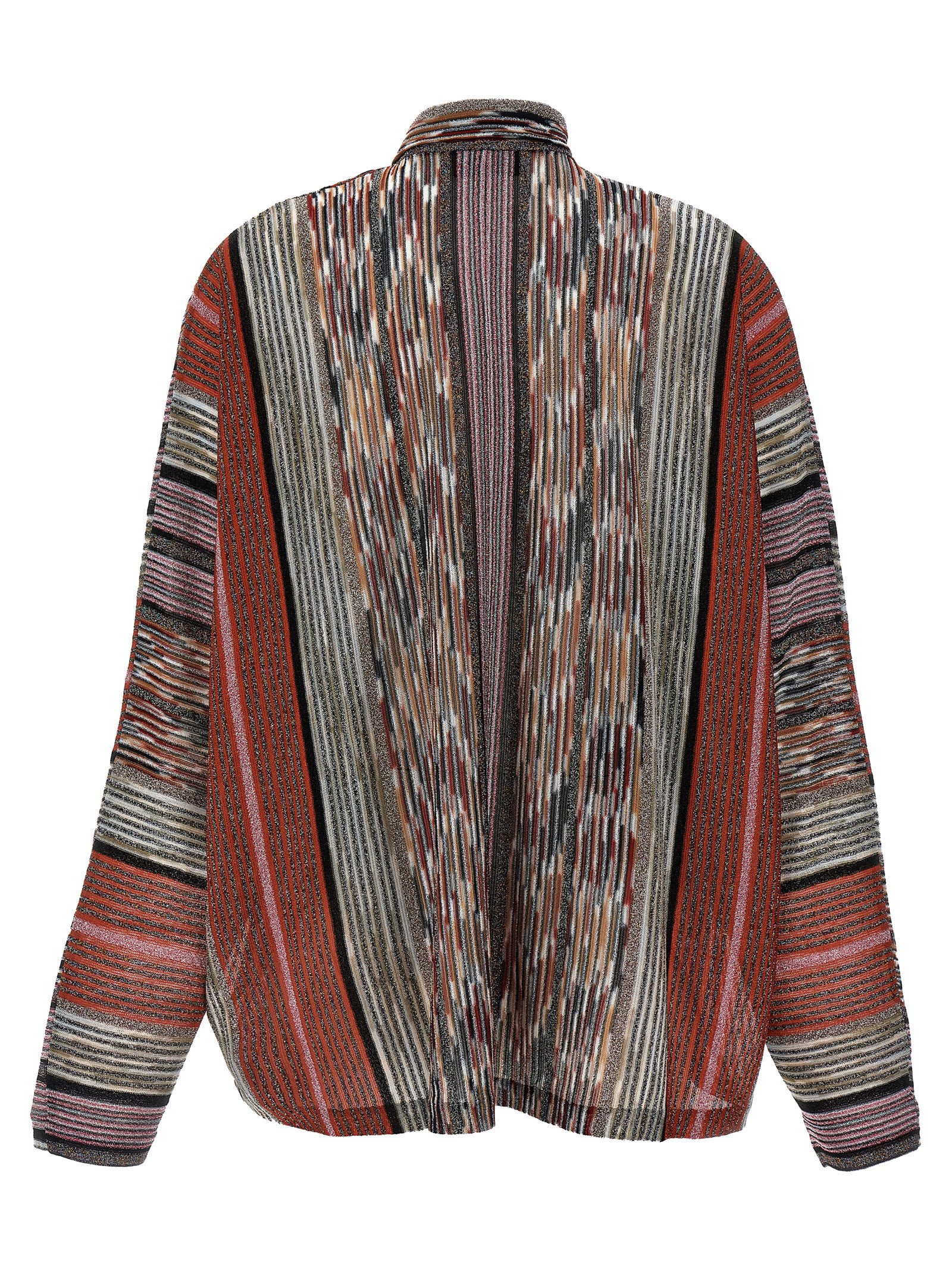 Shop Missoni Lamé Stripes Blouse In Multicolor