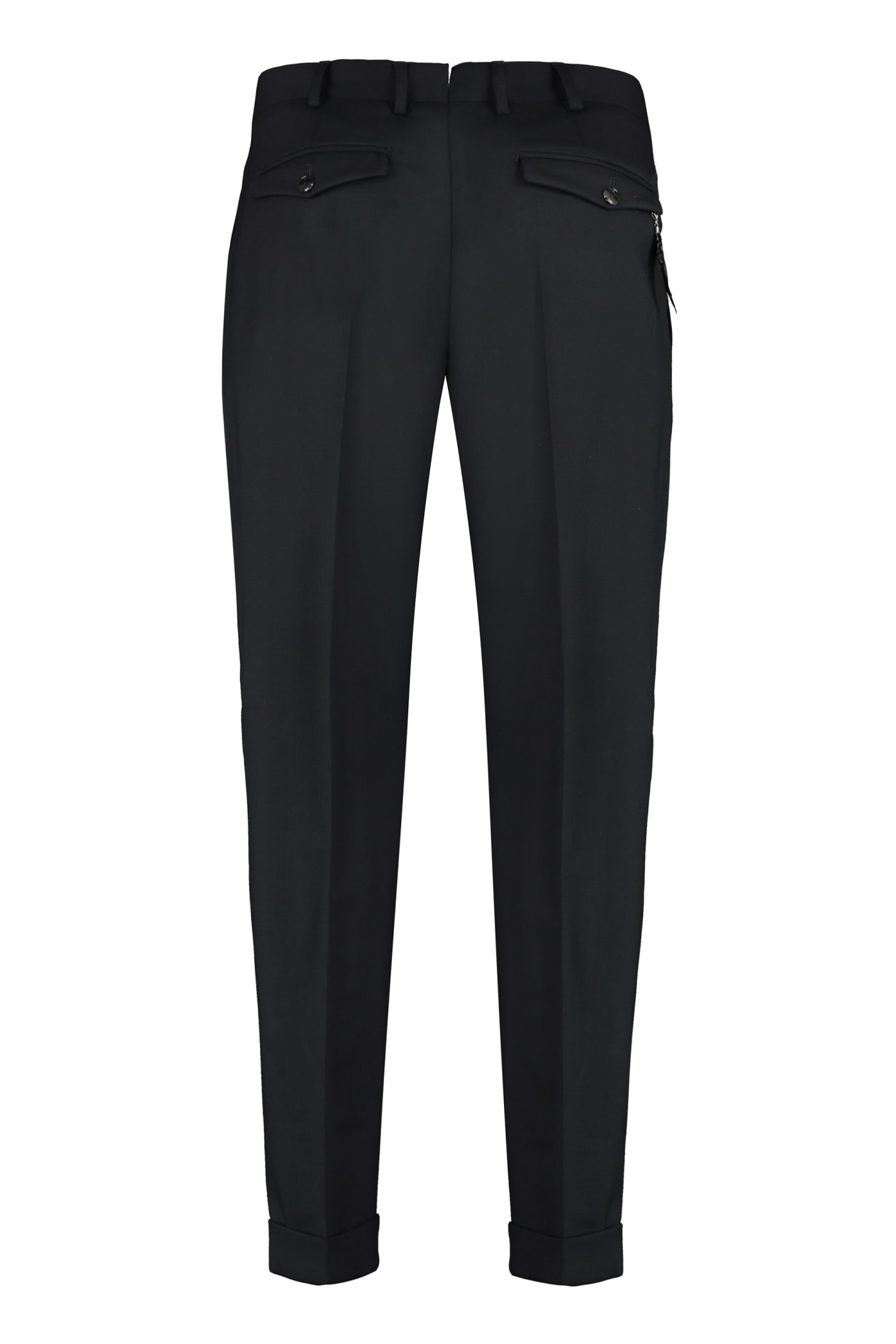 Pt Torino Man Pants Midnight Blue Size 34 Virgin Wool In Black