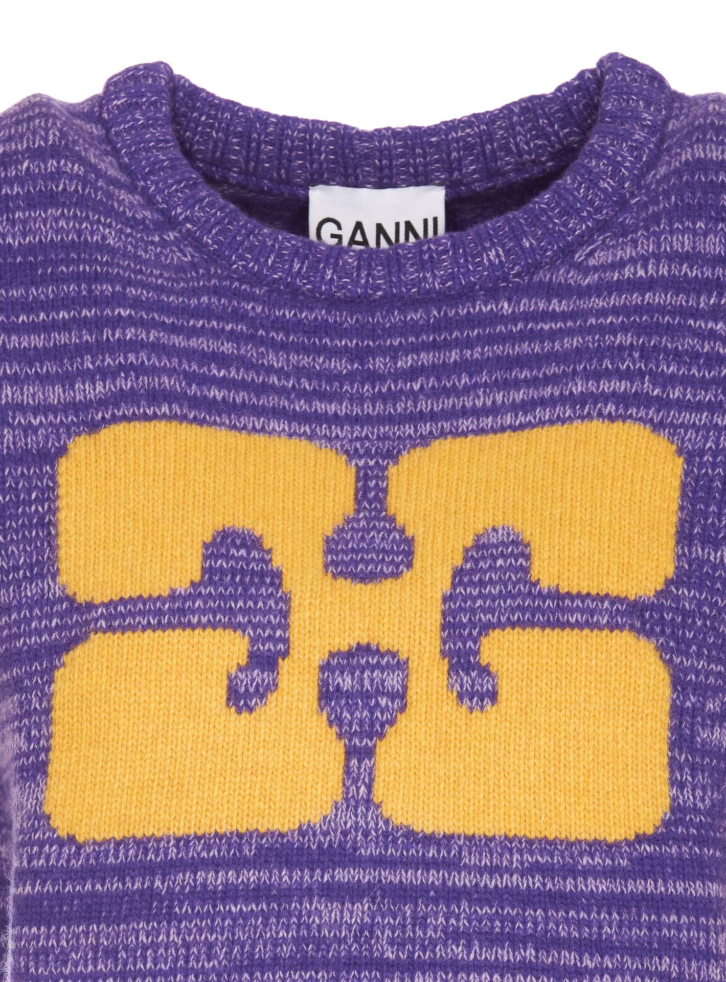 Shop Ganni Logo Vest In Violet