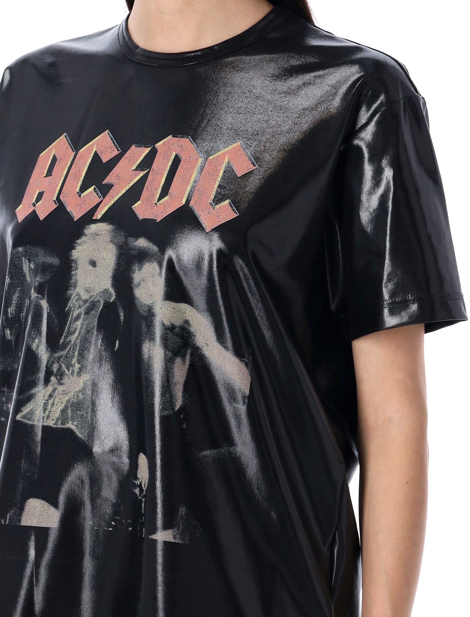 Shop Junya Watanabe Ac/dc T-shirt In Black